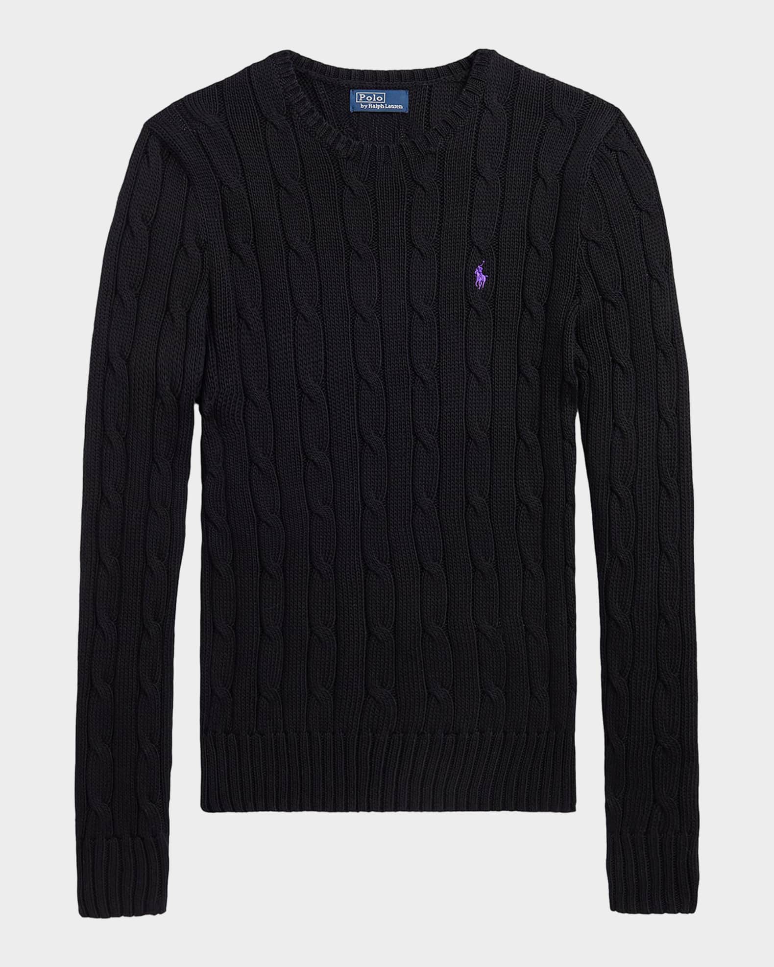Polo Ralph Lauren Julianna Cable-Knit Pima Cotton Sweater | Neiman