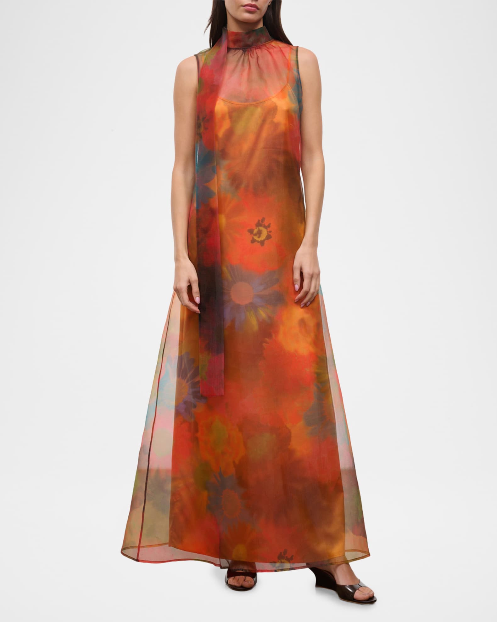 staud albee chiffon maxi dress Staud - Truffle Albee Maxi Dress