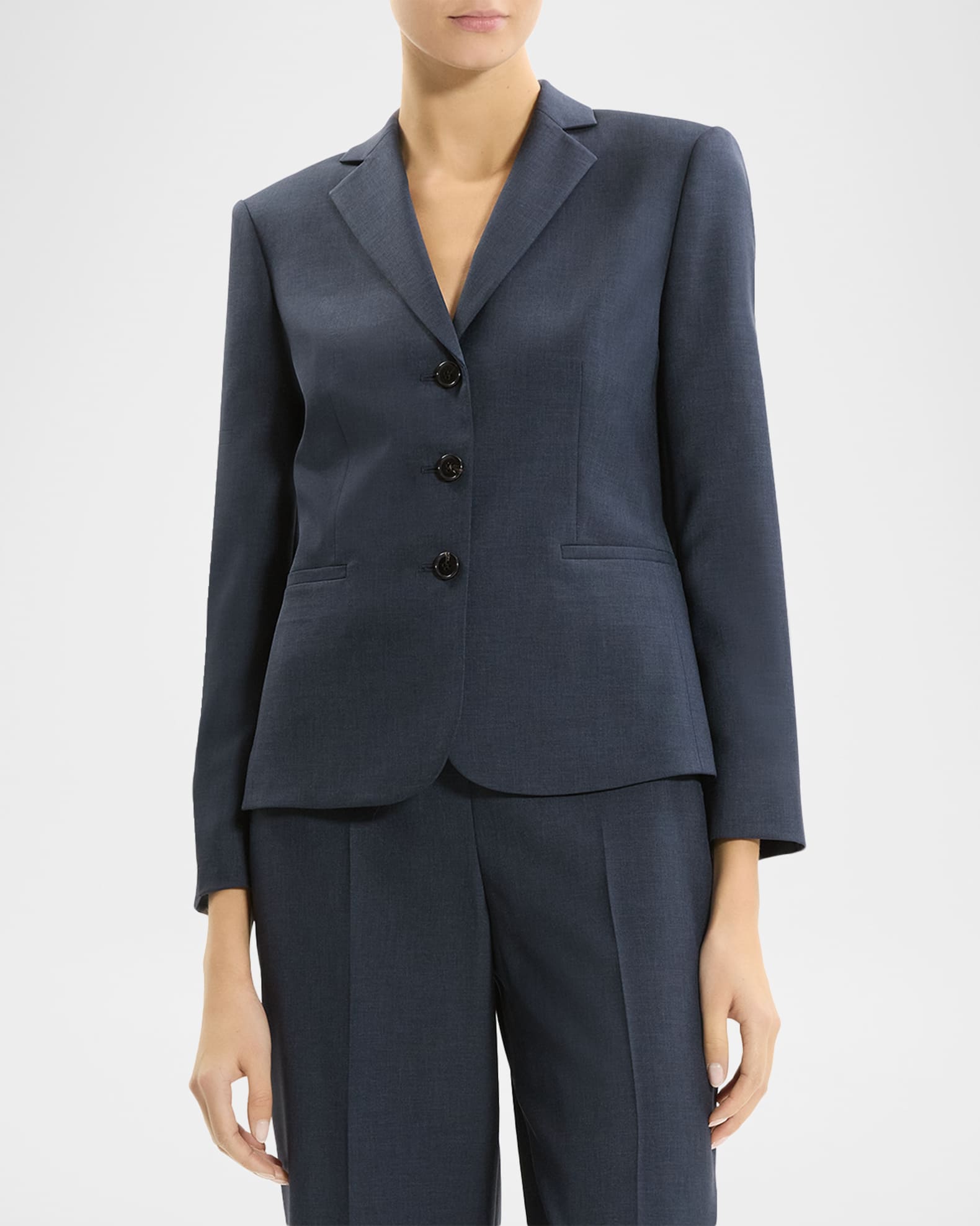Theory Shrunken Three-Button Jacket | Neiman Marcus