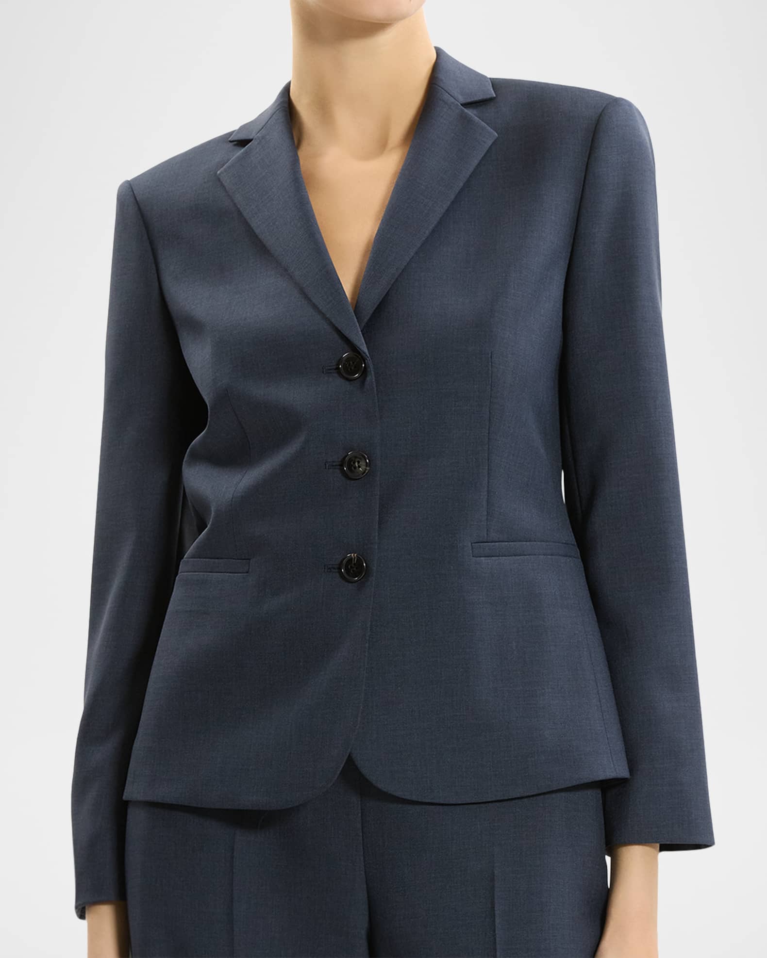 Theory Shrunken Three-Button Jacket | Neiman Marcus