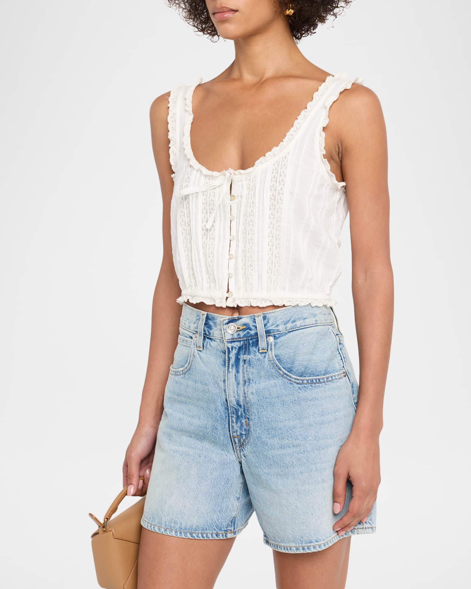 LoveShackFancy Blyss Cotton Sleeveless Top | Neiman Marcus