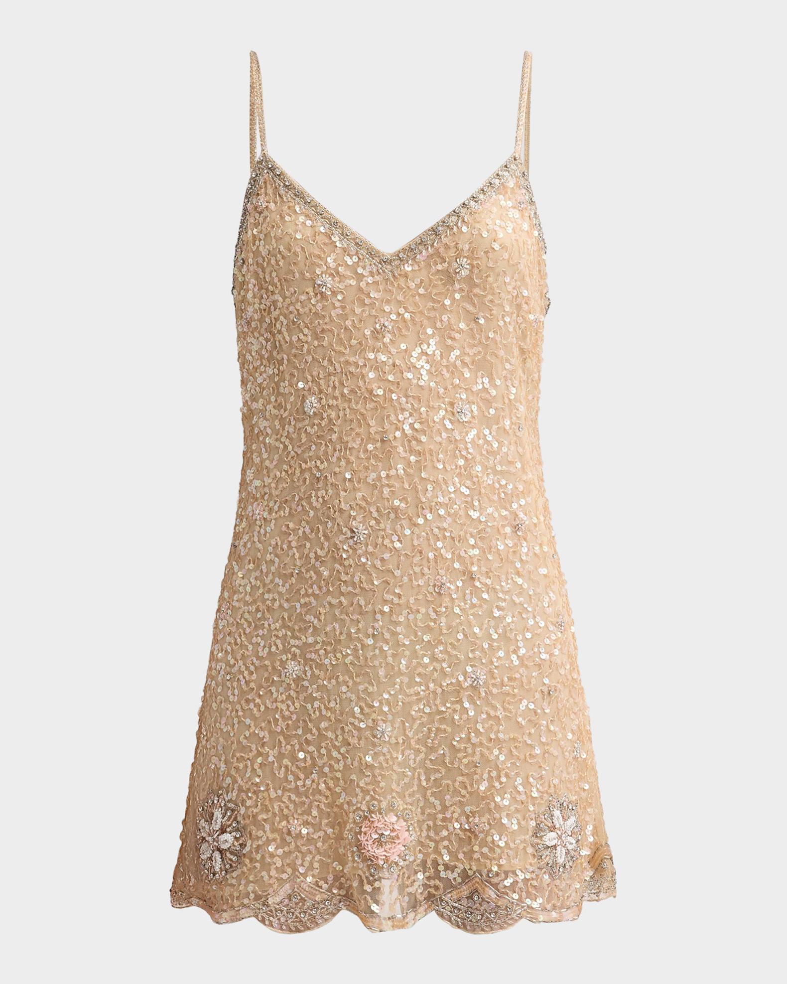 LoveShackFancy Women's Lyrica Embellished Mini Dress - Sunlit Sand