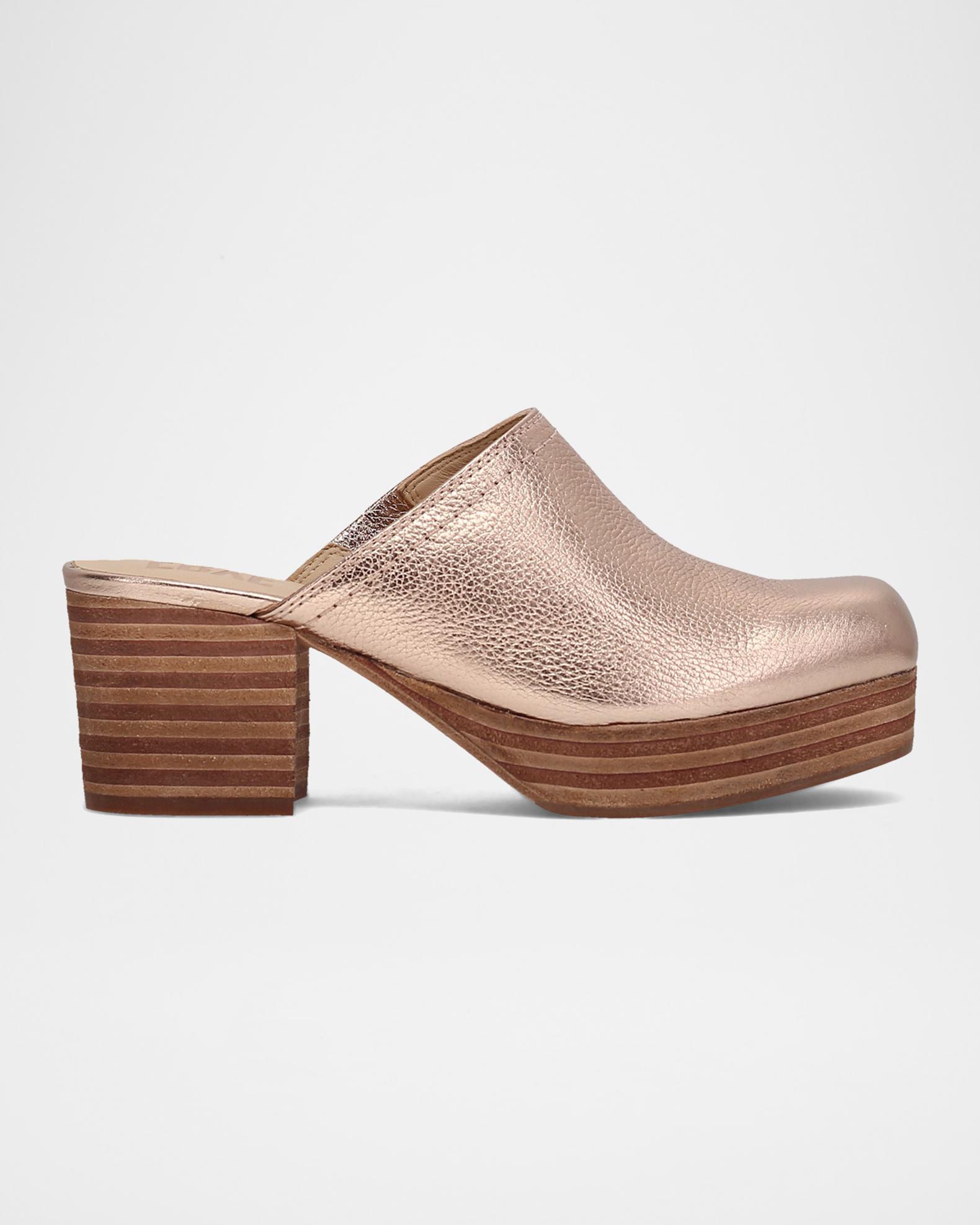 Frye Campus Tumbled Metallic Leather Clogs | Neiman Marcus