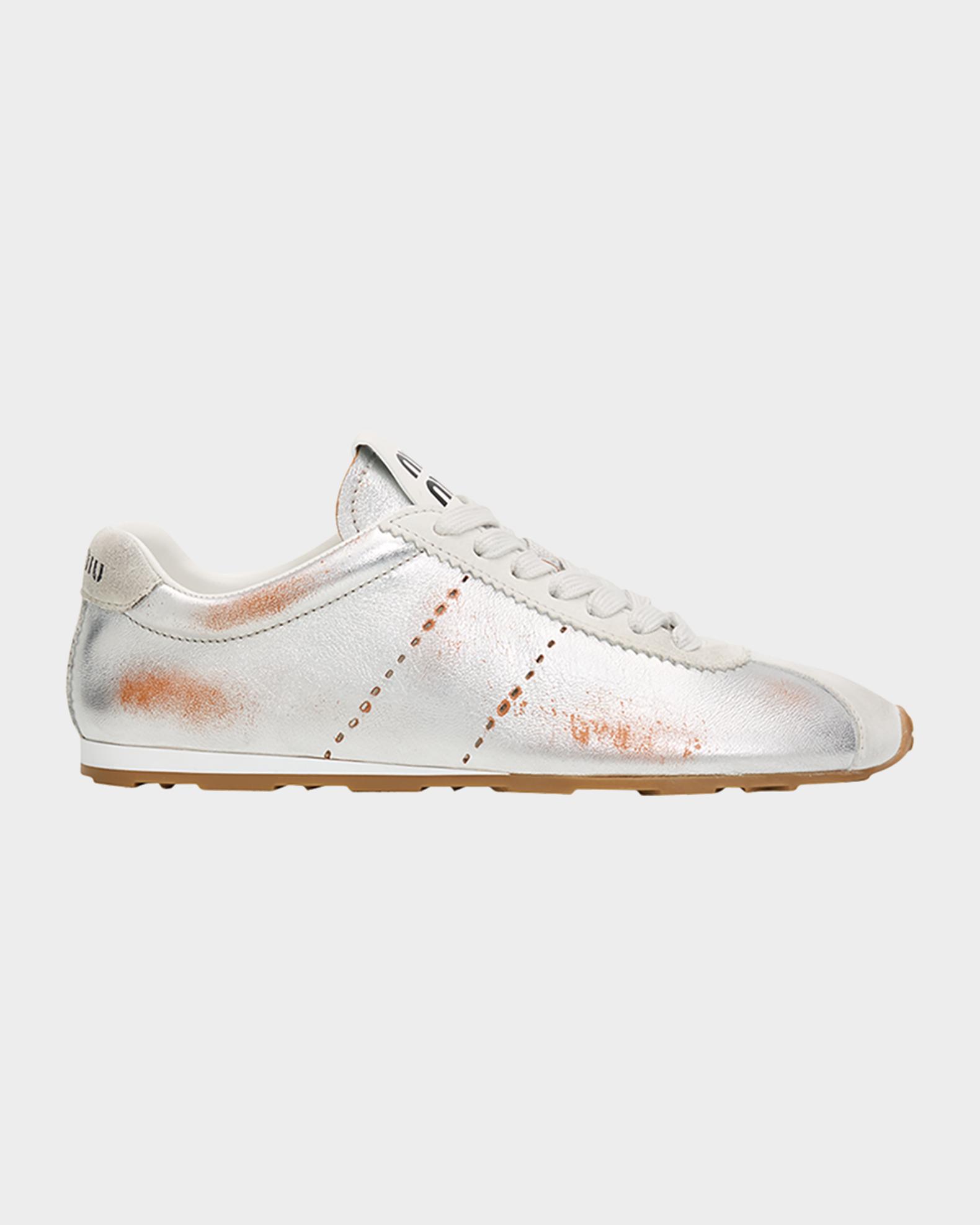 Miu Miu Metallic Leather Low-Top Sneakers | Neiman Marcus