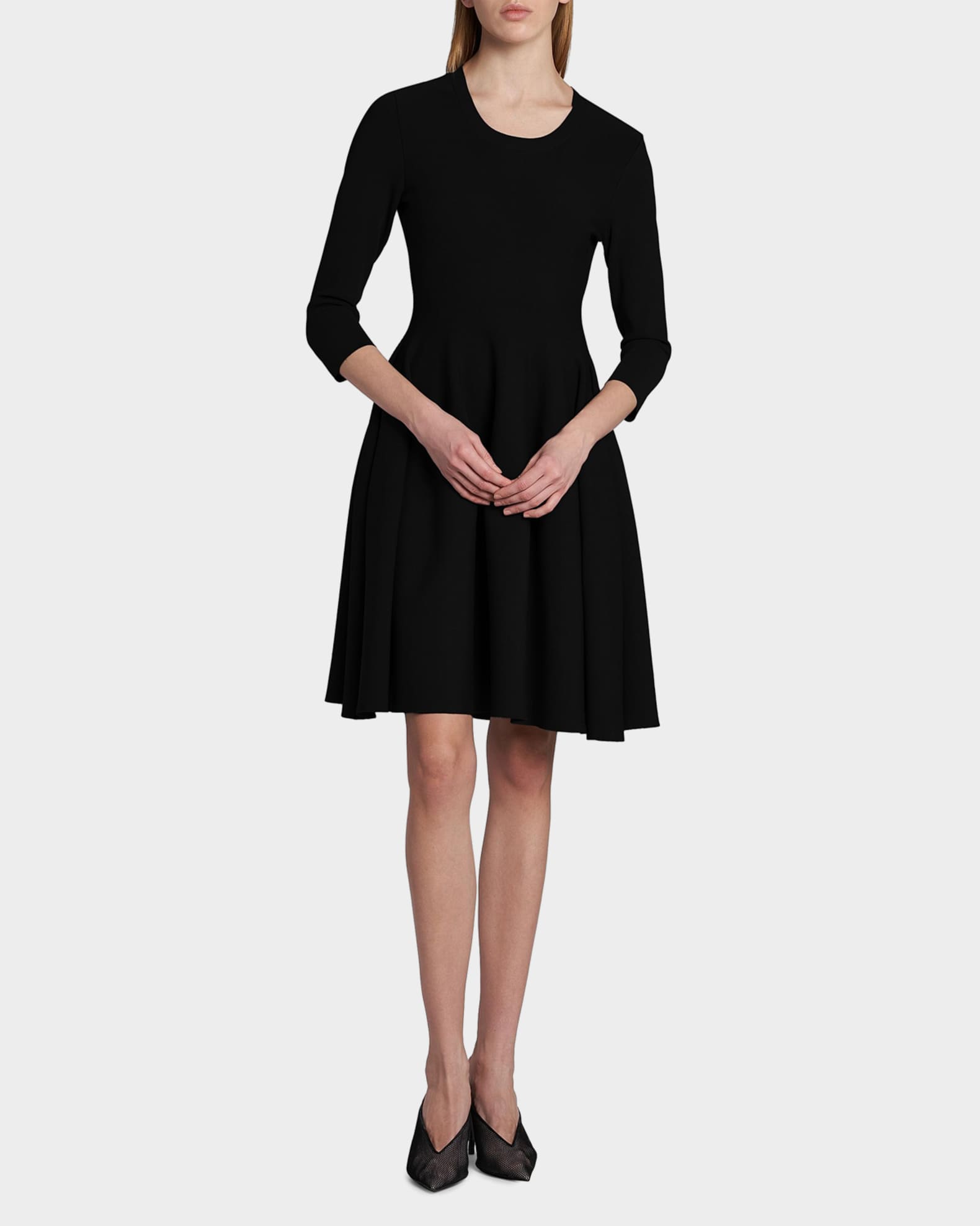 Stella McCartney Compact Knit Fit-And-Flare Knee-Length Dress