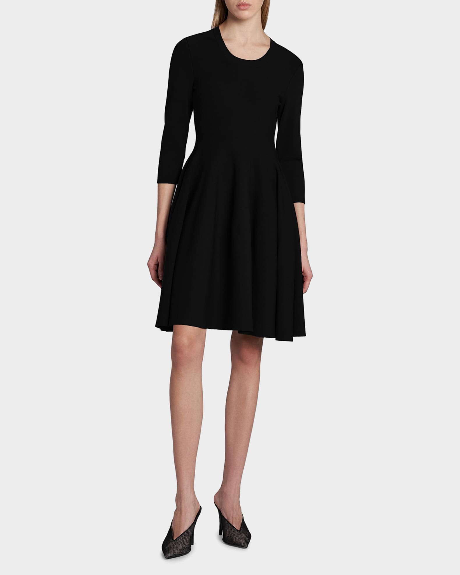 Stella McCartney Compact Knit Fit-And-Flare Knee-Length Dress