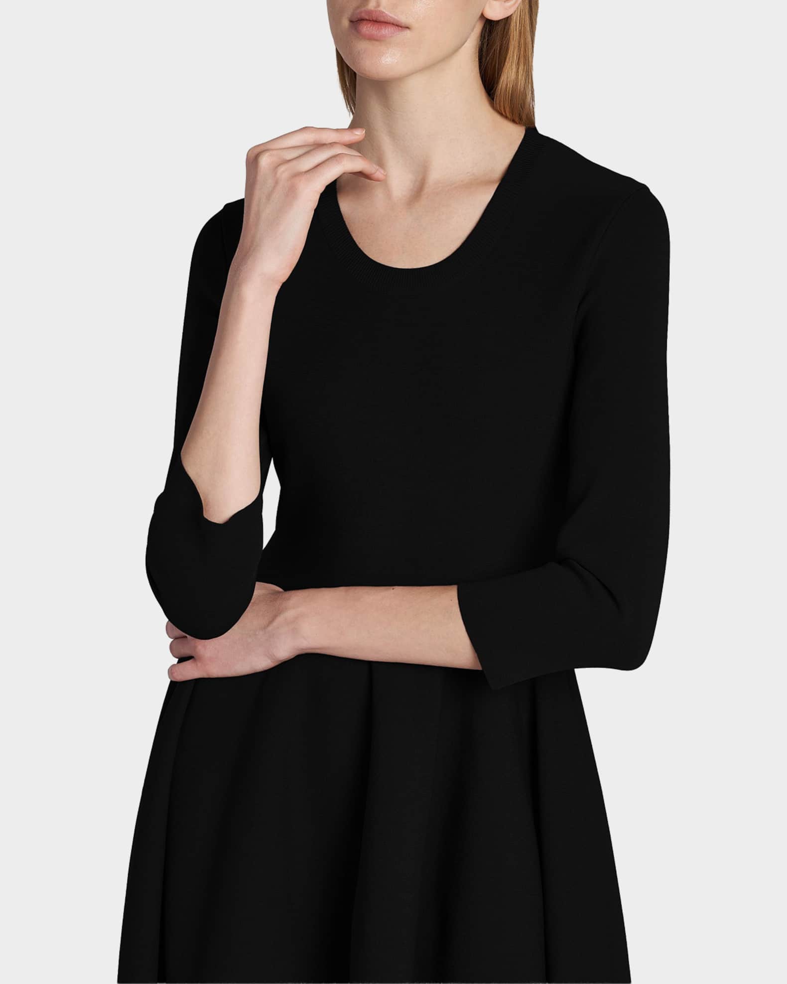 Stella McCartney Compact Knit Fit-And-Flare Knee-Length Dress