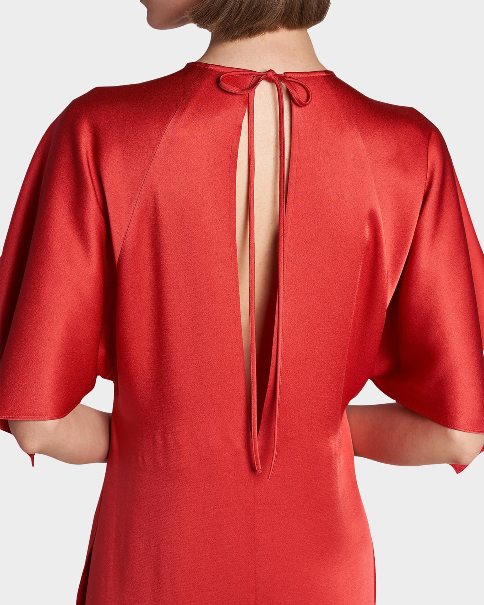 Stella McCartney Satin Tie-Back Maxi Dress | Neiman Marcus