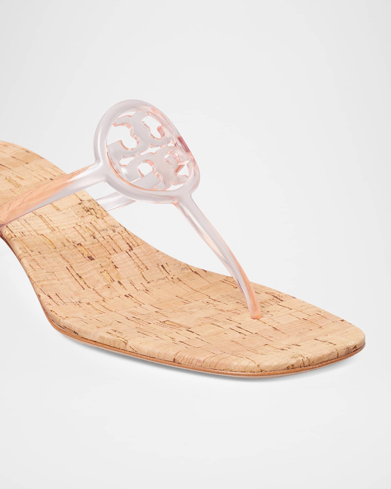 Tory Burch Miller Jelly Kitten-Heel Sandals | Neiman Marcus