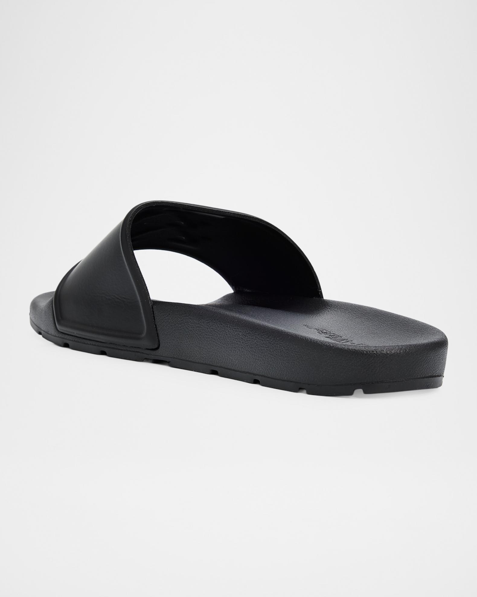 Off-White Men's Arrow PU Sliders | Neiman Marcus