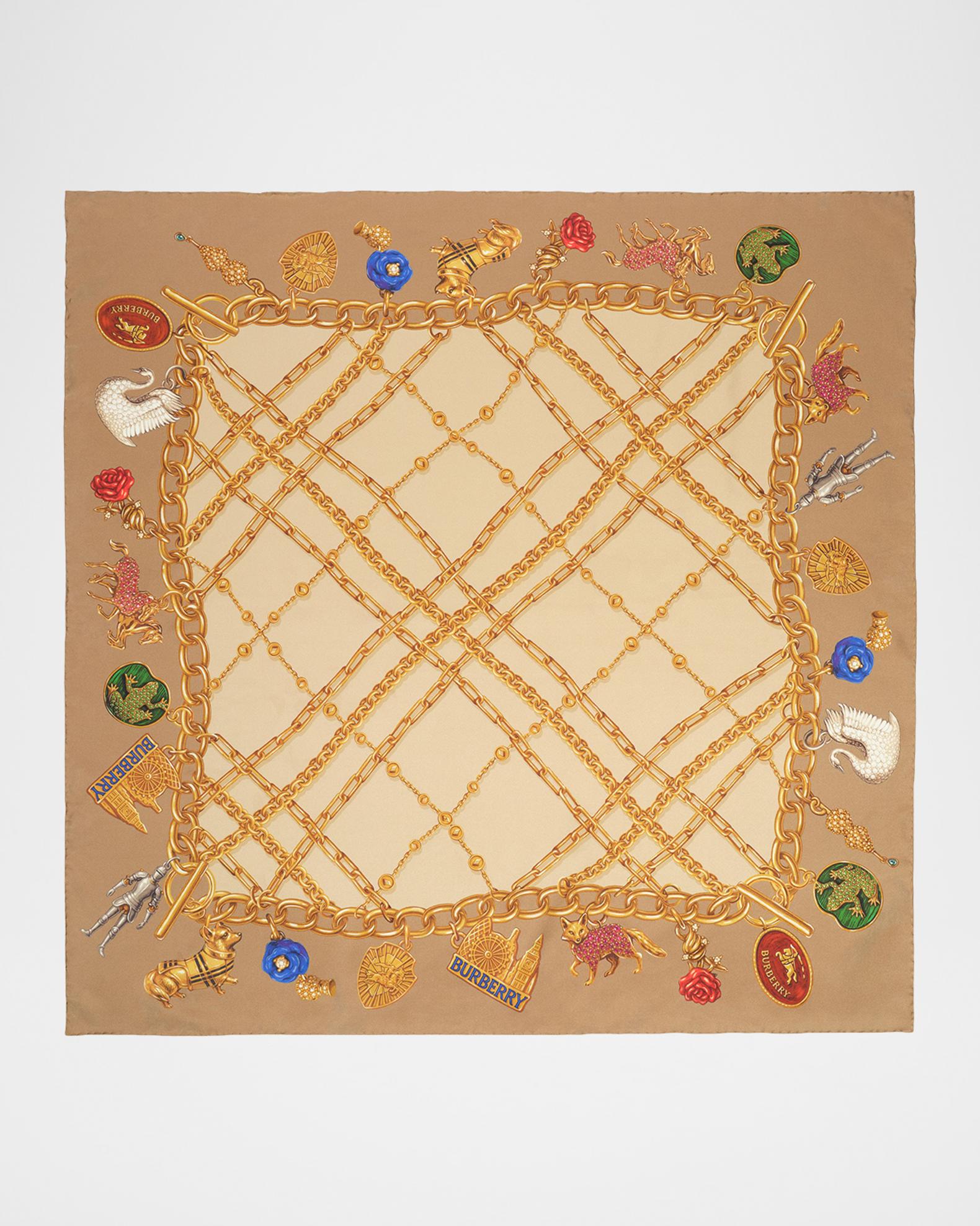 Burberry Check Charm Silk Scarf | Neiman Marcus