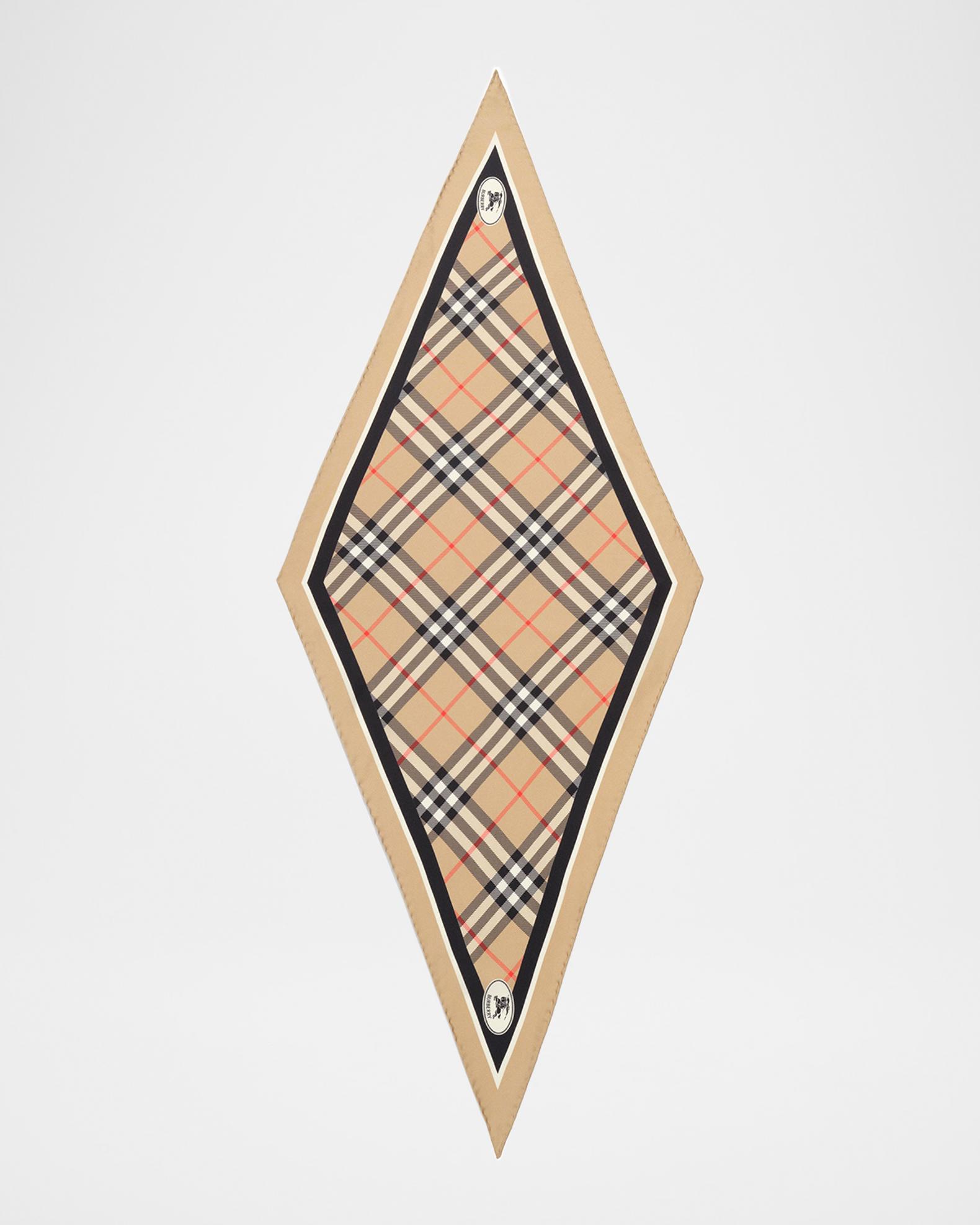 Burberry Check Knight Stamp Silk Scarf | Neiman Marcus