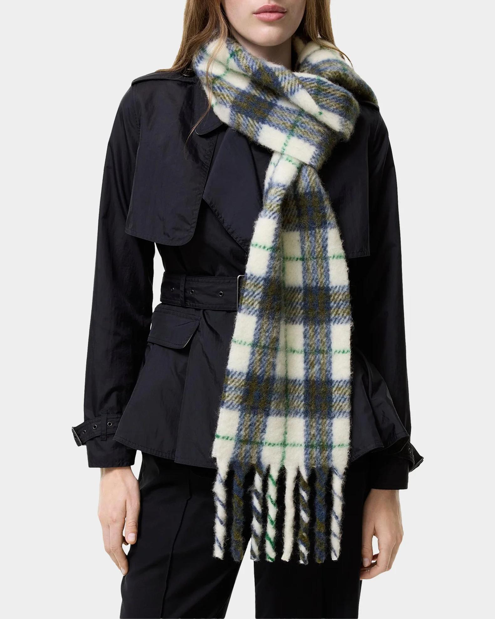 Burberry Check Narrow Alpaca-Wool Scarf | Neiman Marcus