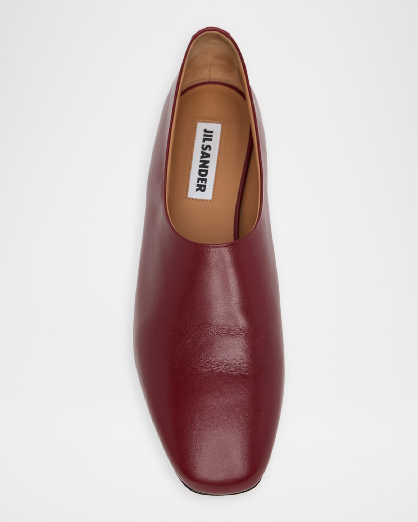 Jil Sander Prince Leather Ballerina Flats | Neiman Marcus
