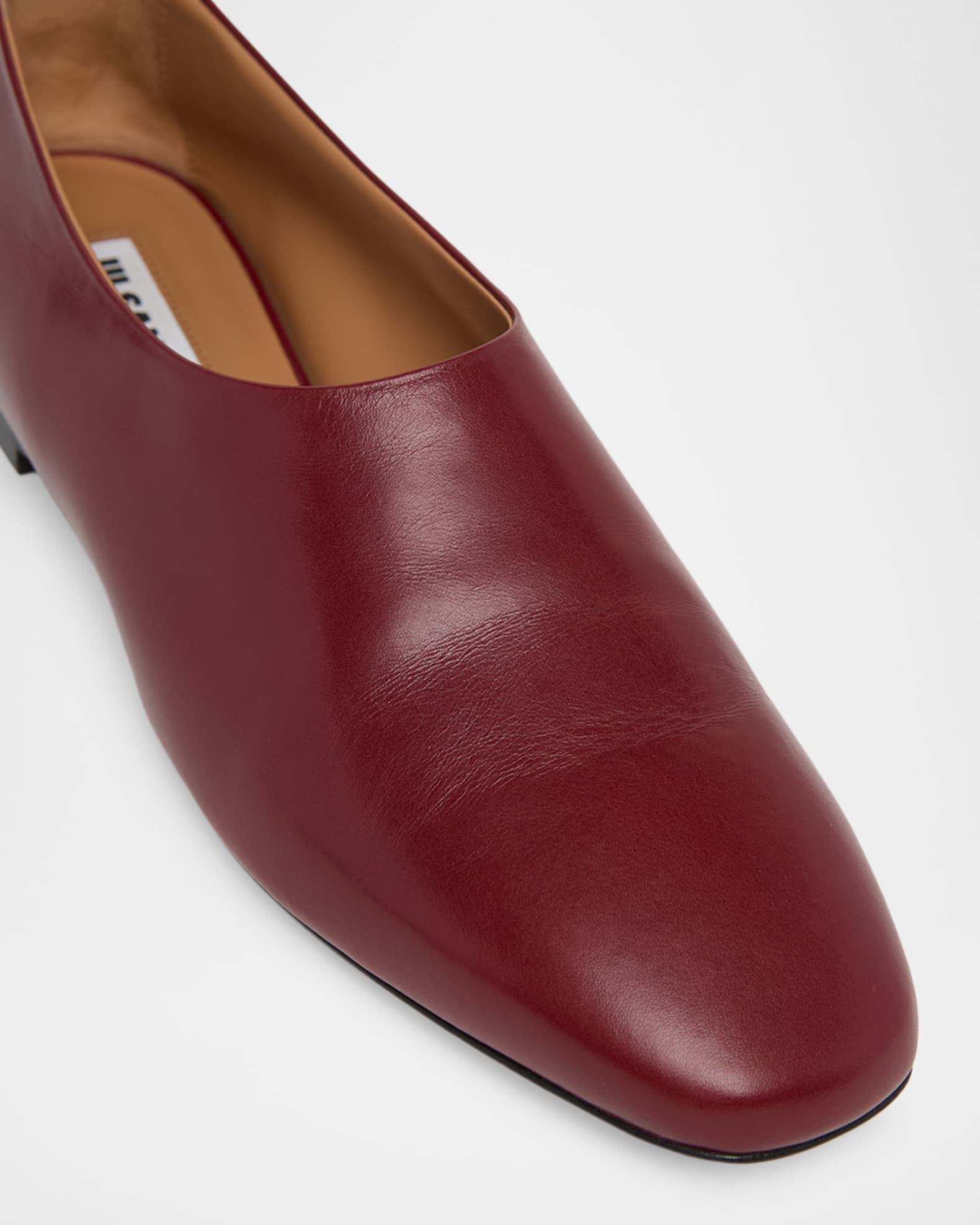 Jil Sander Prince Leather Ballerina Flats | Neiman Marcus