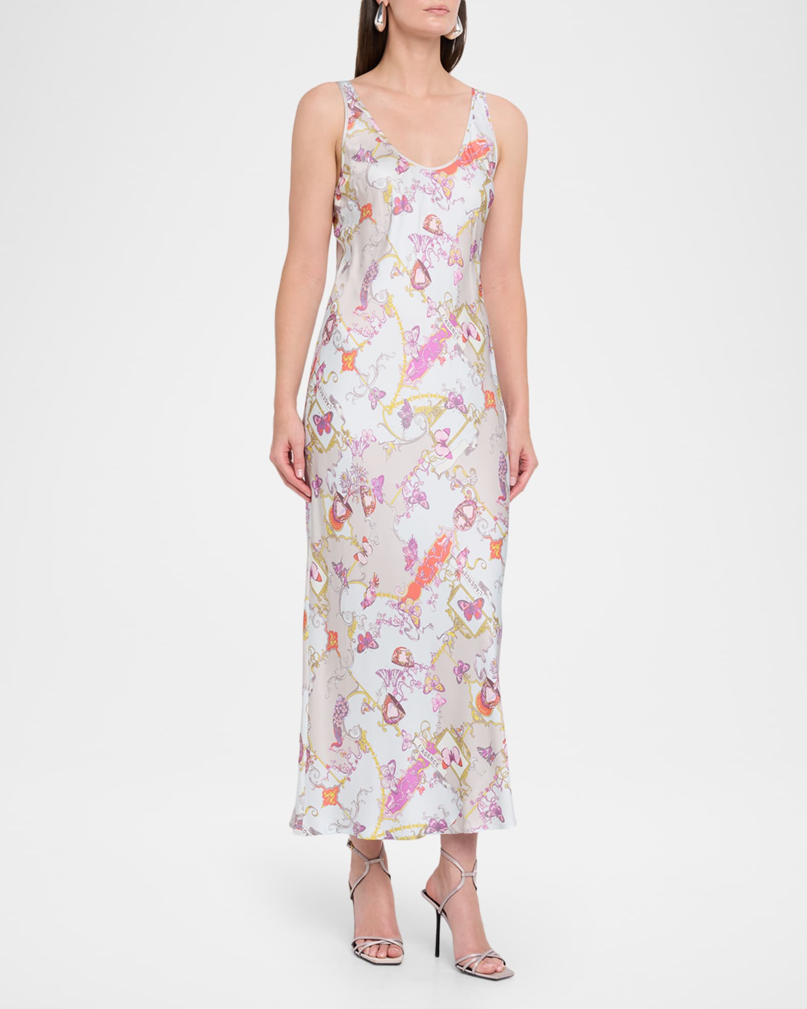akiya satin maxi dress L'AGENCE Island Green Akiya Tank Dress Island Green / M