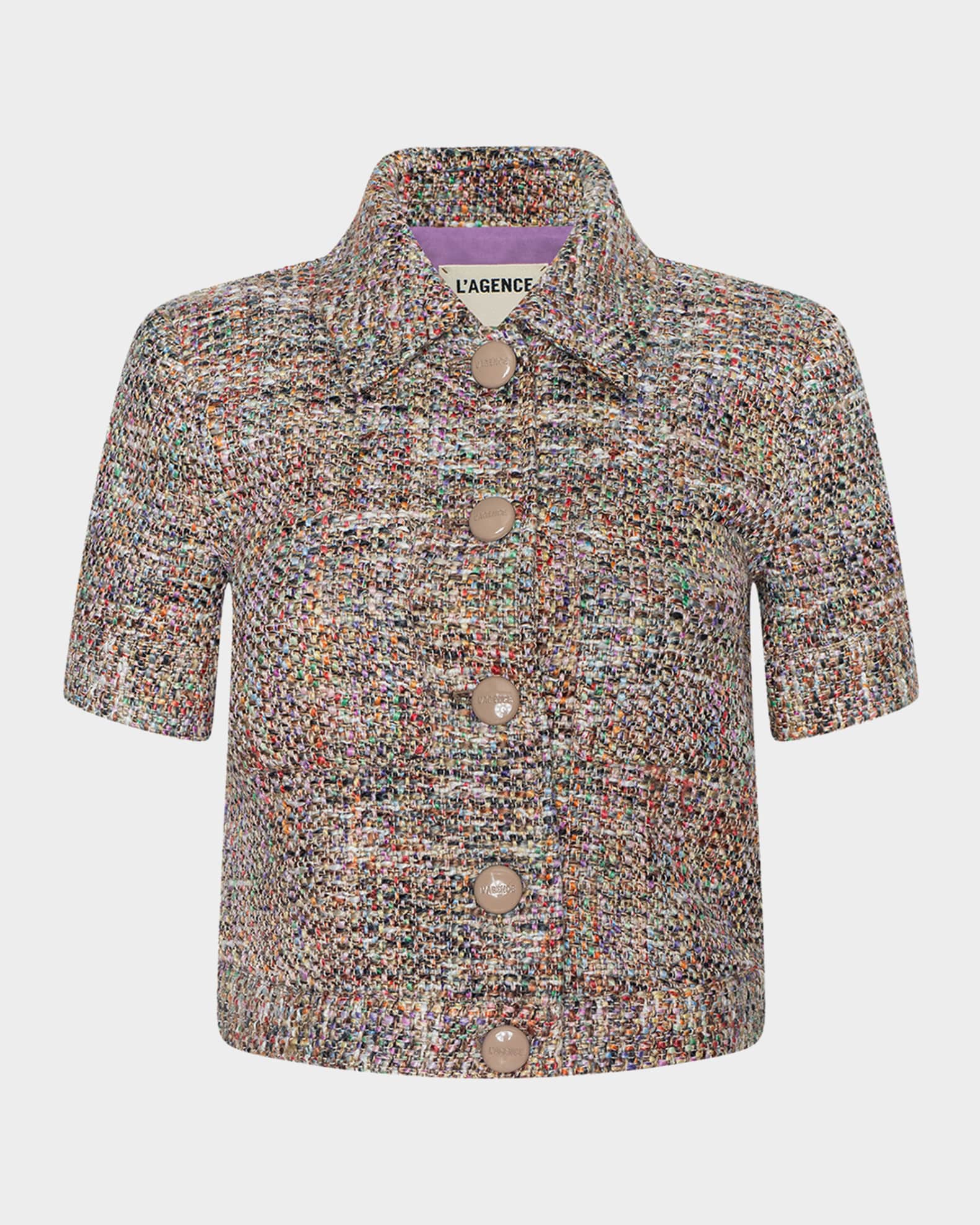 L'Agence Chita Cropped Tweed Jacket | Neiman Marcus