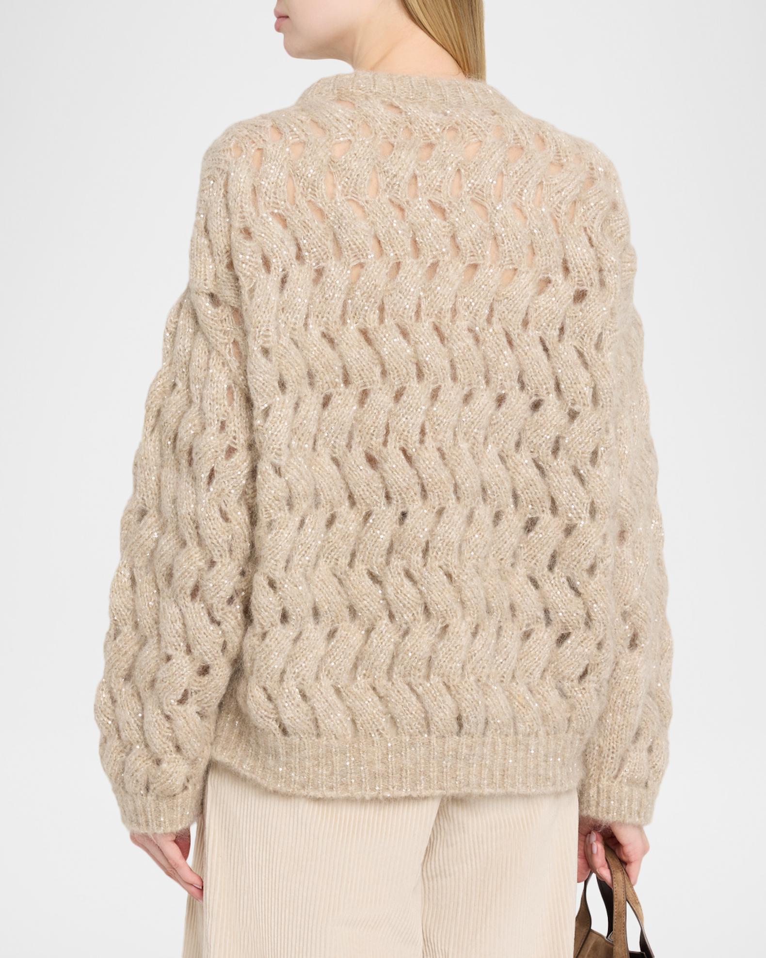 Brunello Cucinelli Winter Ocean Wave Mohair Sweater | Neiman Marcus