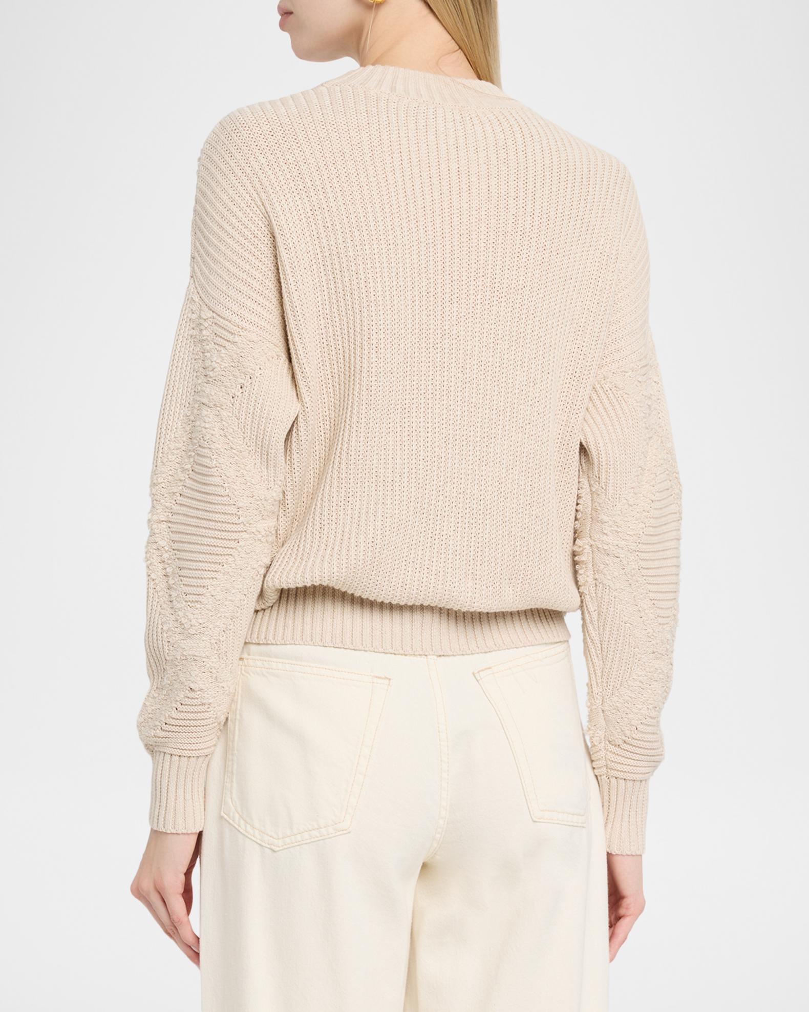 Autumn Cashmere Ribbed and Boucle Knit Diamond Sweater | Neiman Marcus