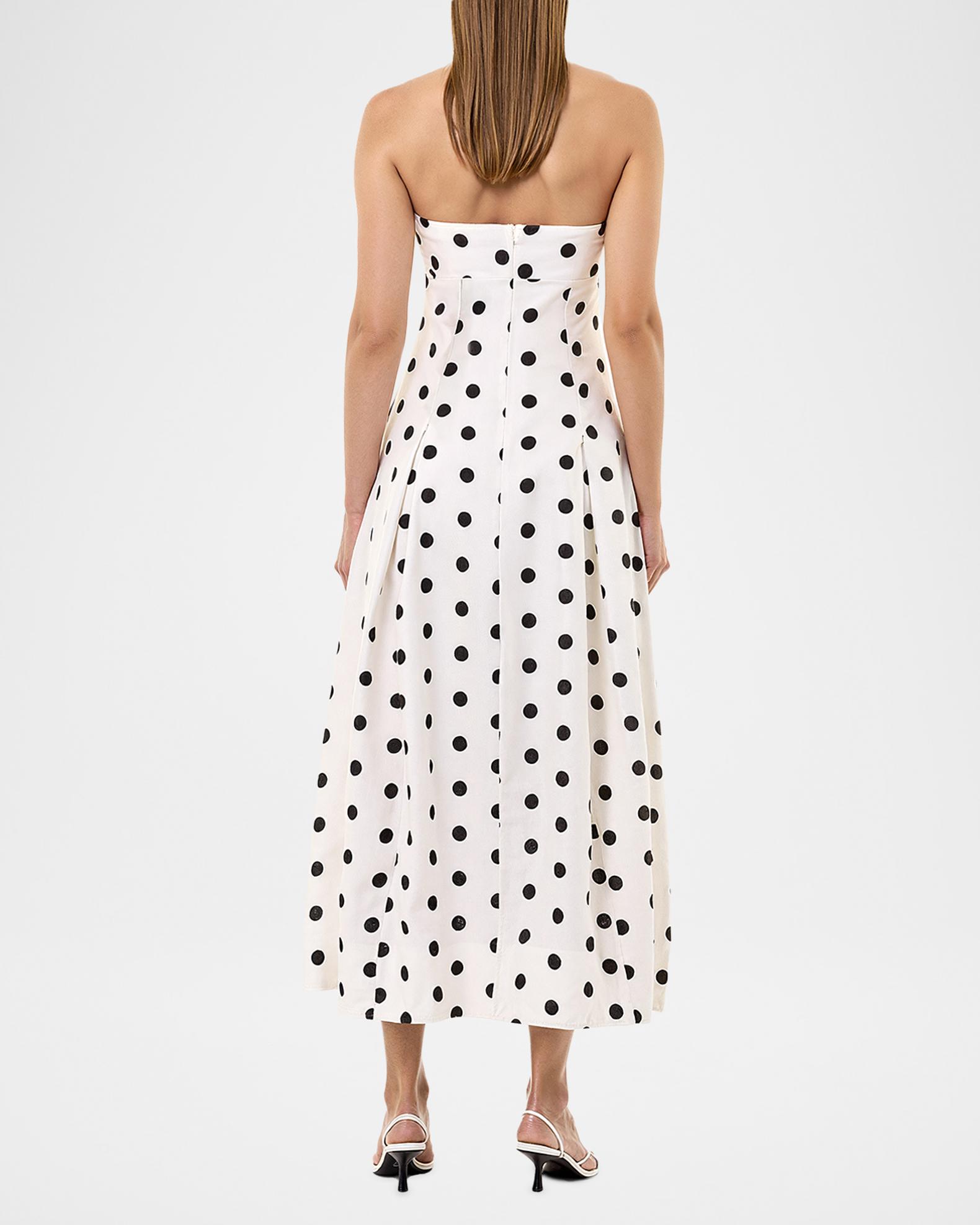 marguerite halter maxi dress brown polka dot open lace back dress Marguerite Halter Maxi Dress Brown Polka Dot