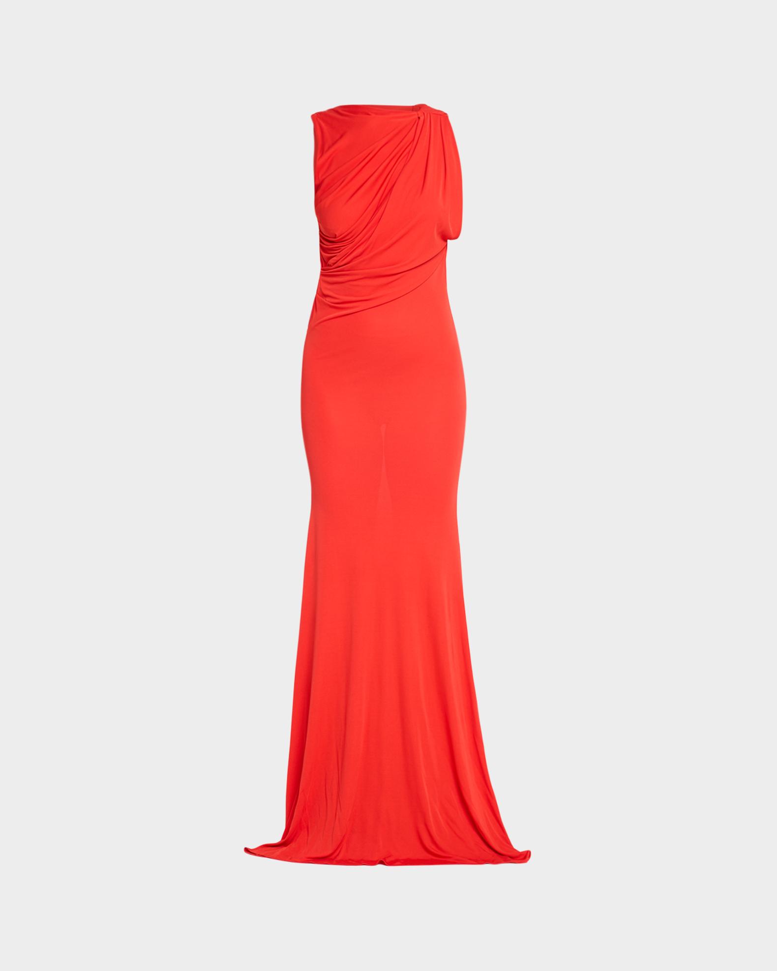 Alex Perry Jersey Draped Gown - Red