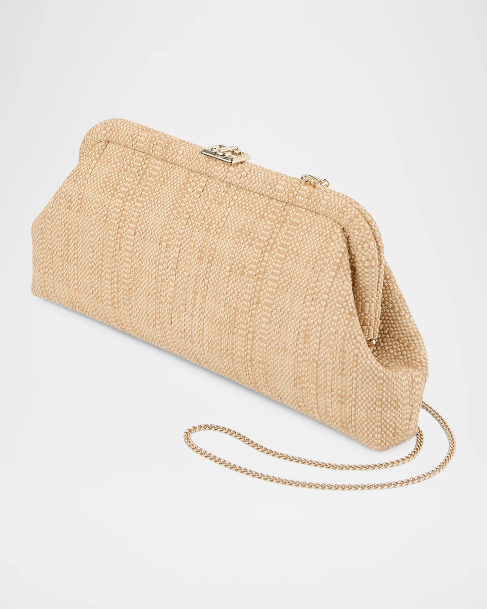 Jimmy Choo Skylar Raffia Clutch Bag | Neiman Marcus