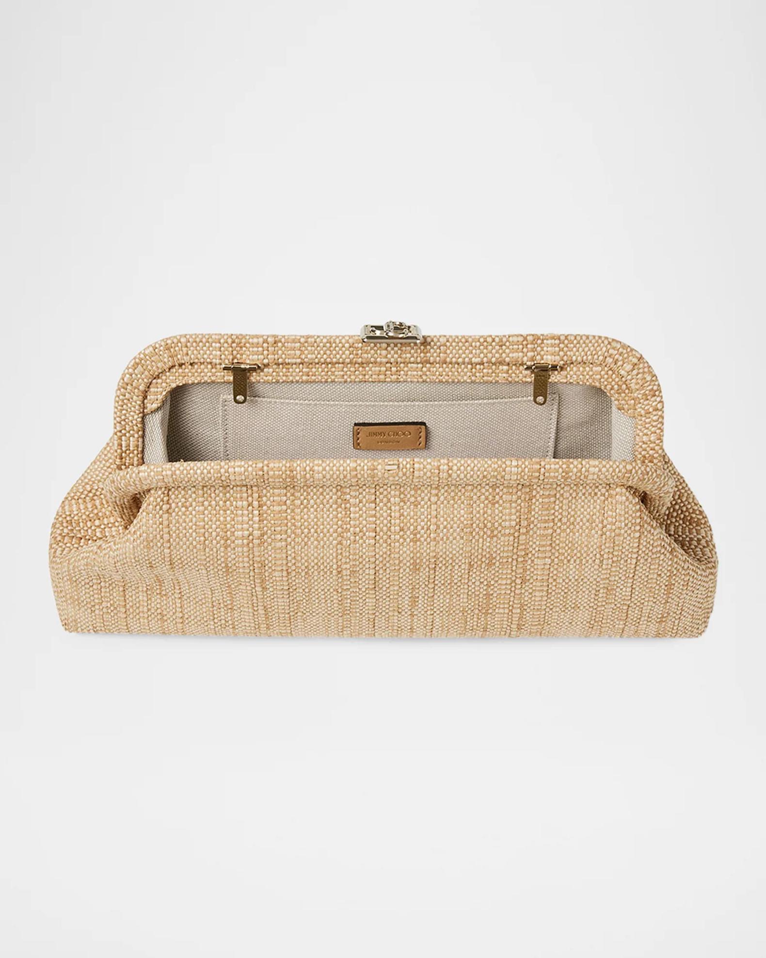 Jimmy Choo Skylar Raffia Clutch Bag | Neiman Marcus