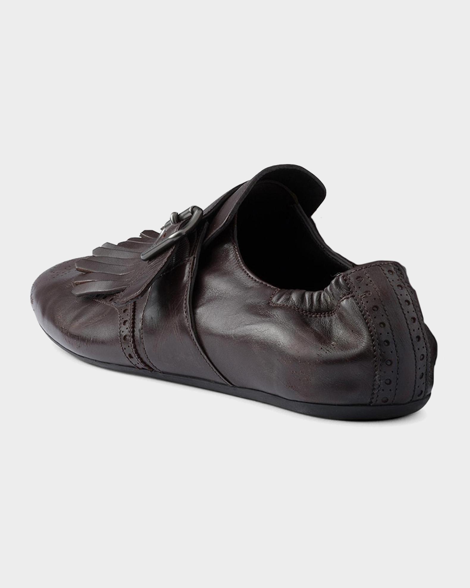 Prada Men's Shuffle Fringed Leather Monk Strap Shoes | Neiman Marcus