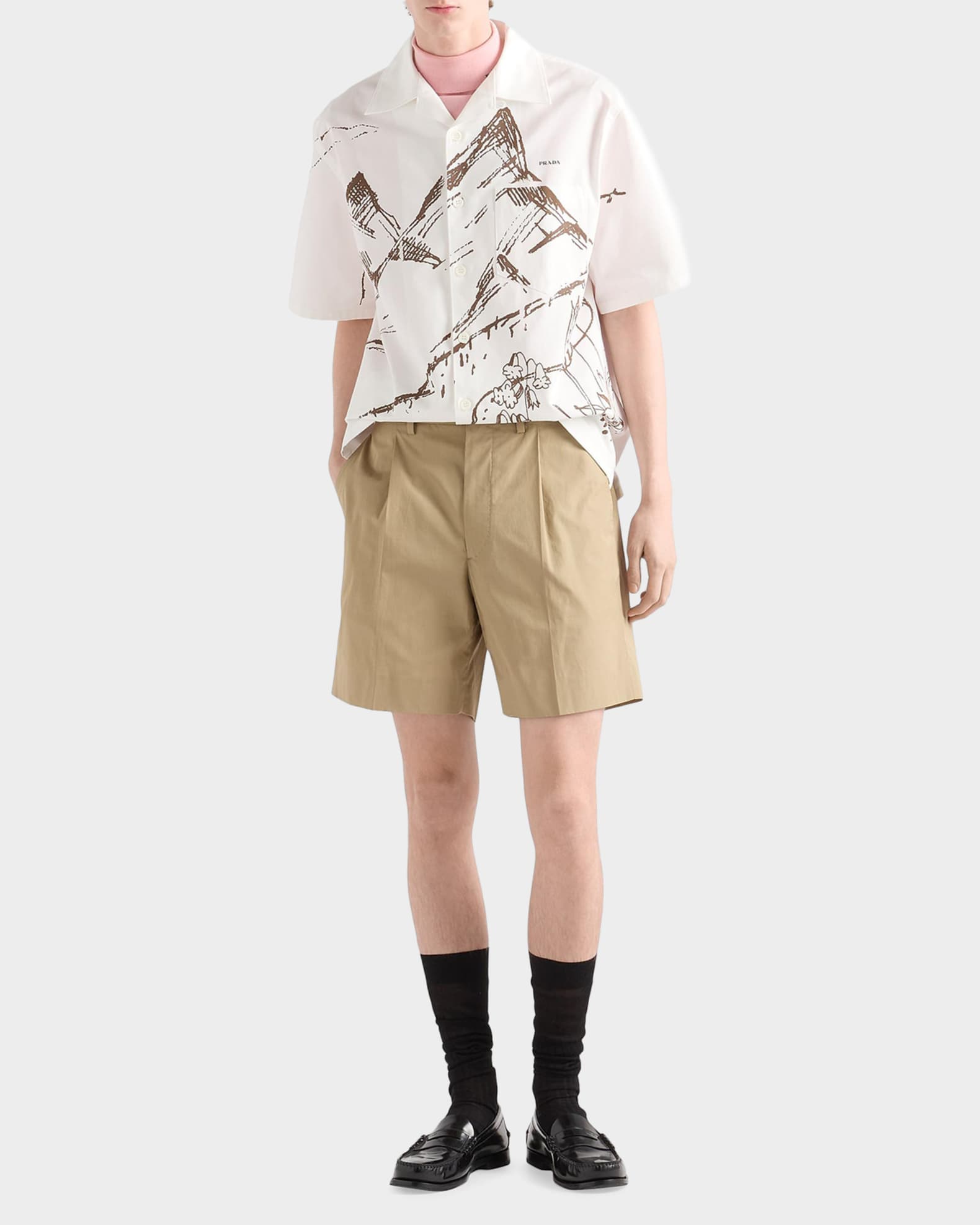 Prada Men's Cotton Bermuda Shorts | Neiman Marcus