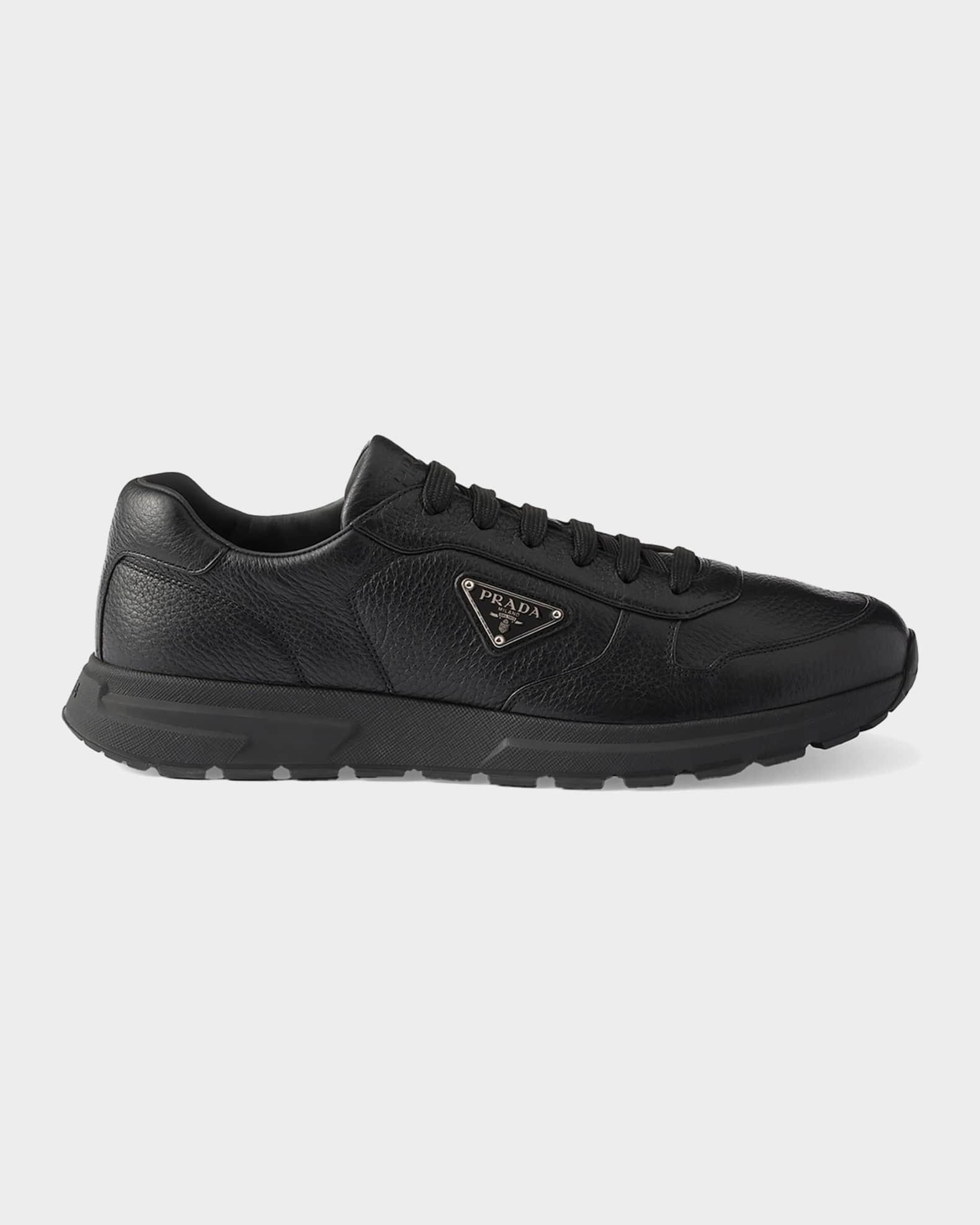 Prada Men's Prax 2.0 Leather Low-Top Sneakers | Neiman Marcus