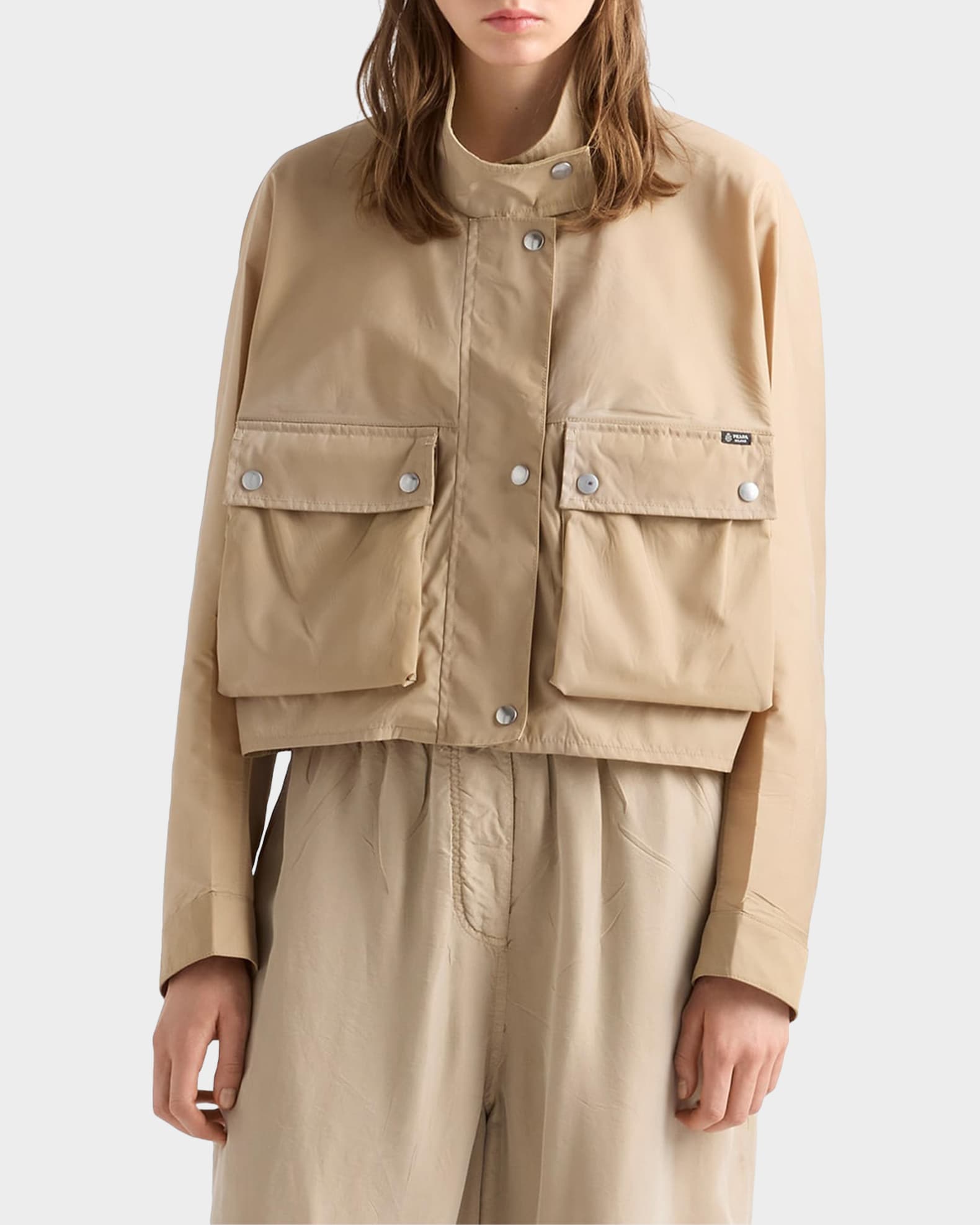 Prada Washed Re-Nylon Jacket | Neiman Marcus