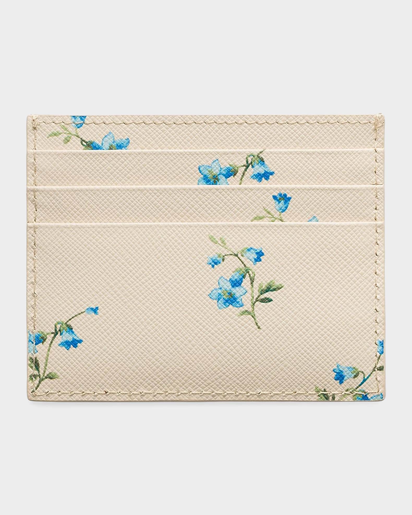 Prada Printed Saffiano Leather Card Holder | Neiman Marcus