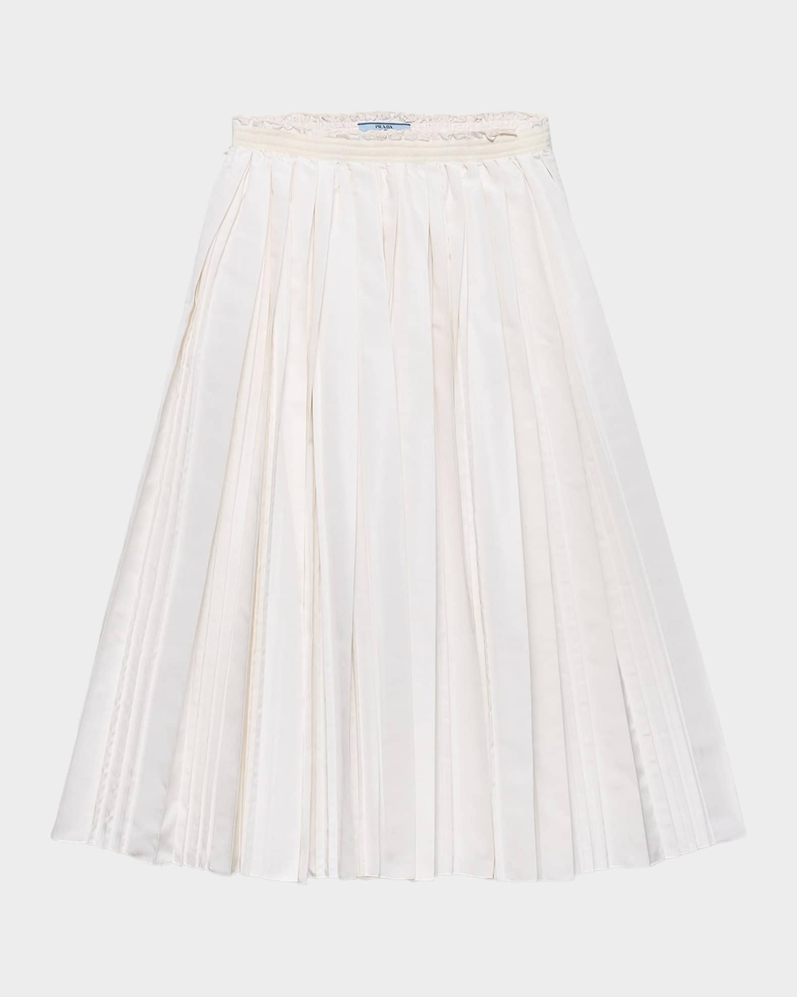 新品　WR NYLON 3D LOGO PLEATED SKIRT Prada Silk Faille Pleated Skirt | Neiman Marcus