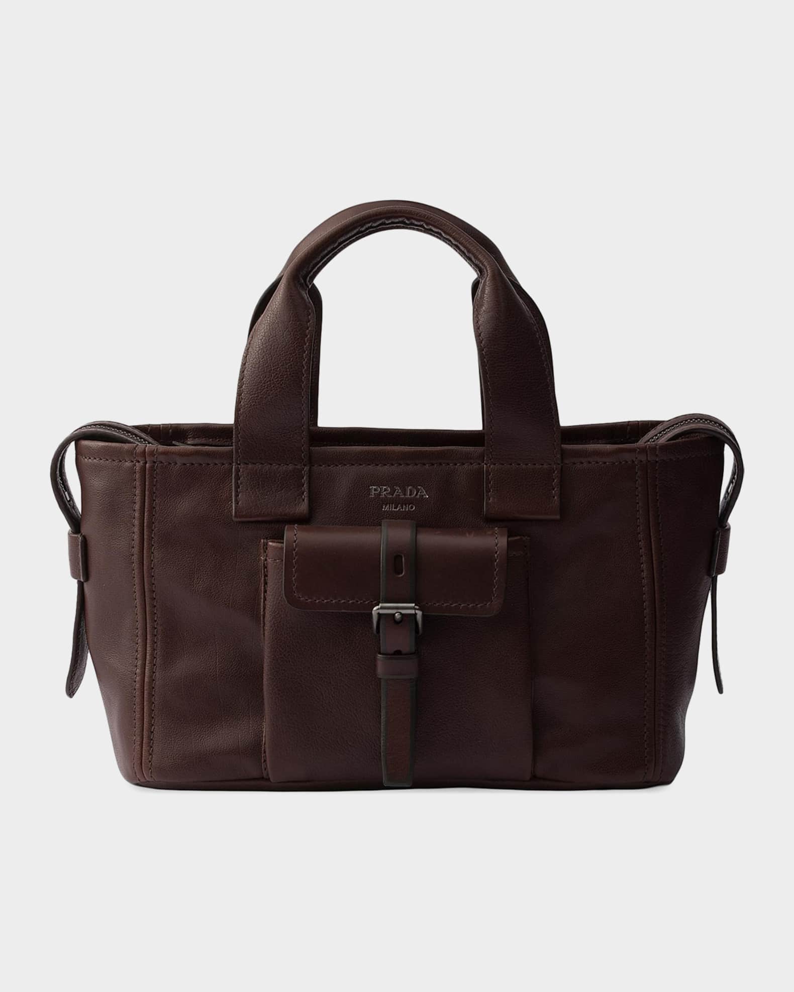 Prada Prada Route Medium Leather Tote Bag | Neiman Marcus
