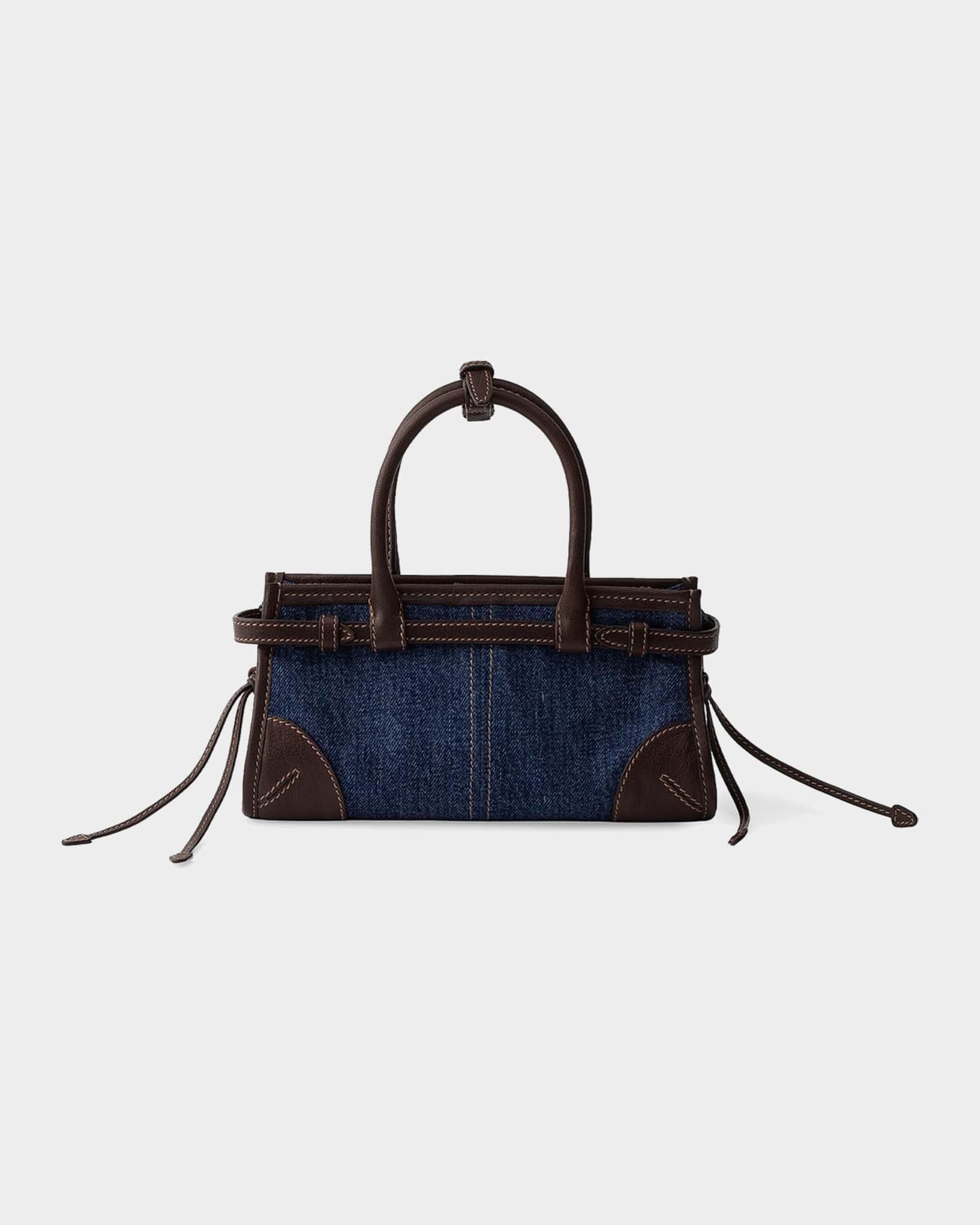 Prada Prada Bonnie Small Denim And Leather Handbag | Neiman Marcus