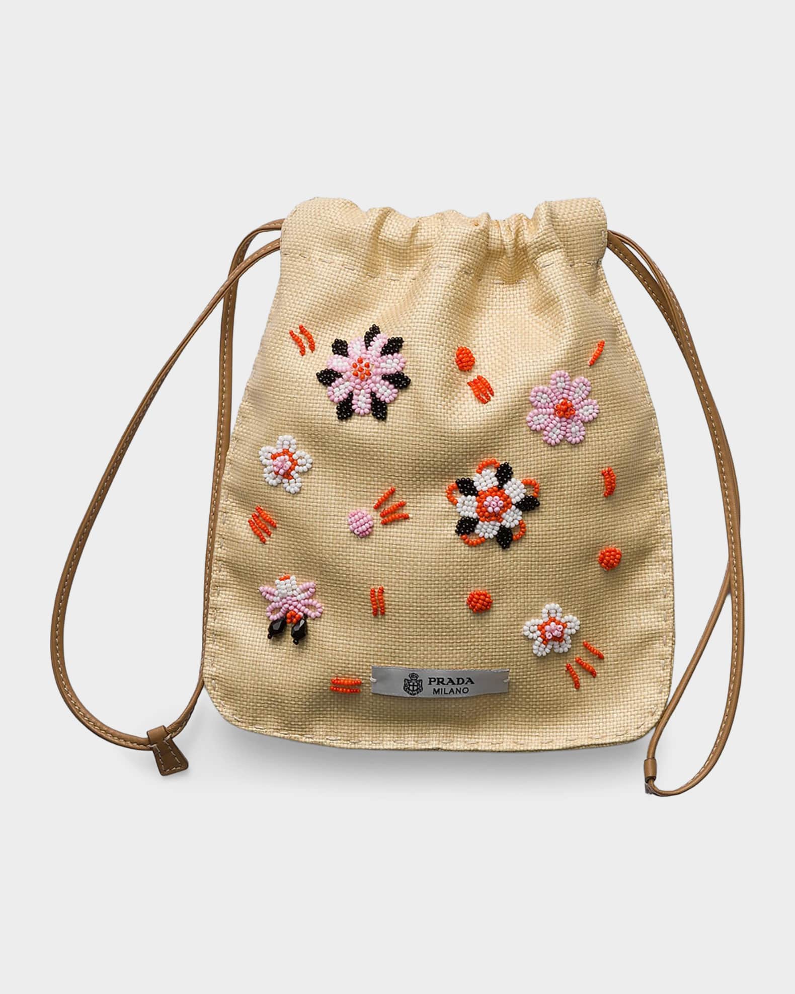 Prada Embroidered Canvas Smartphone Case | Neiman Marcus