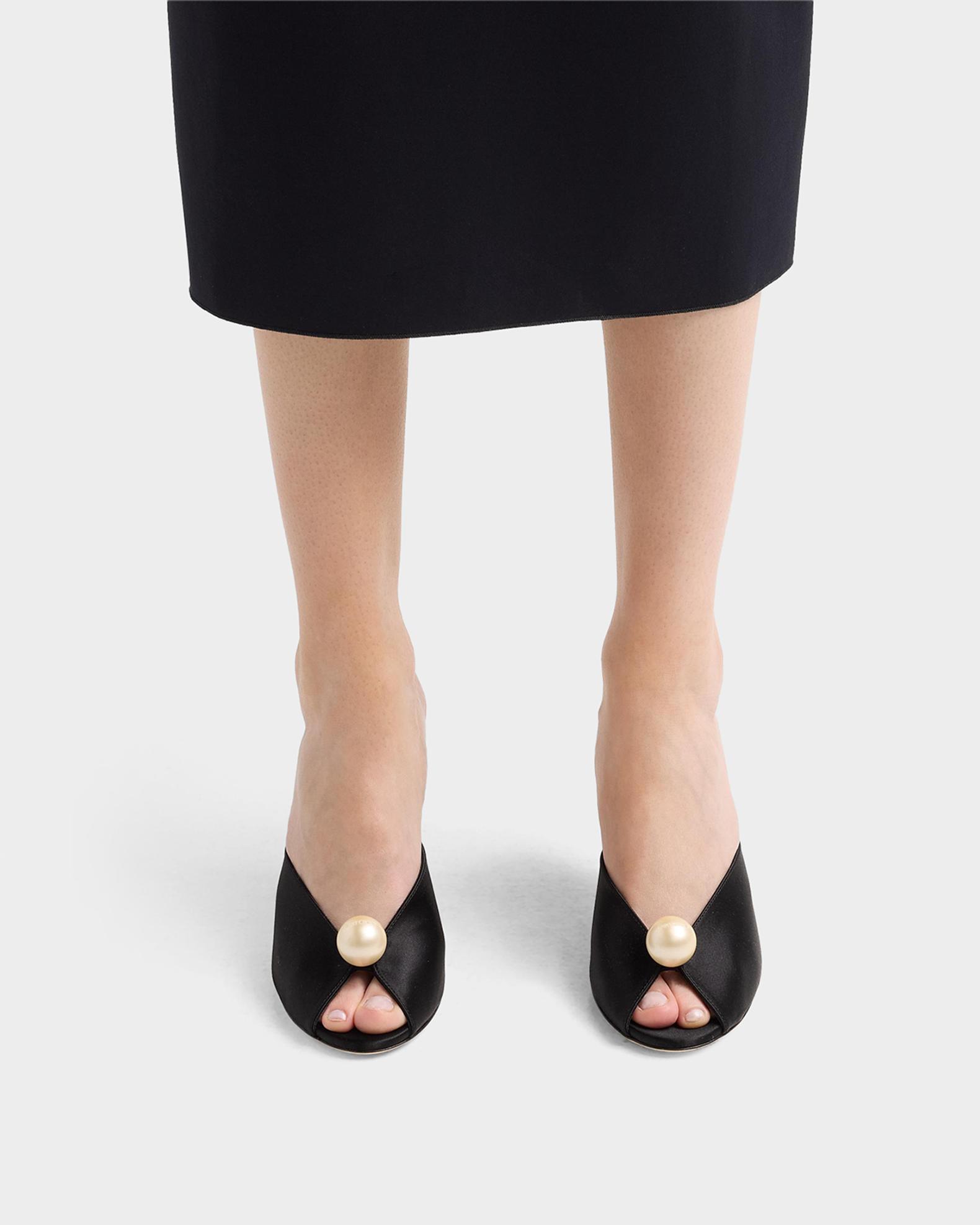 Jimmy Choo 90mm Ziri Satin Mule Pumps | Neiman Marcus