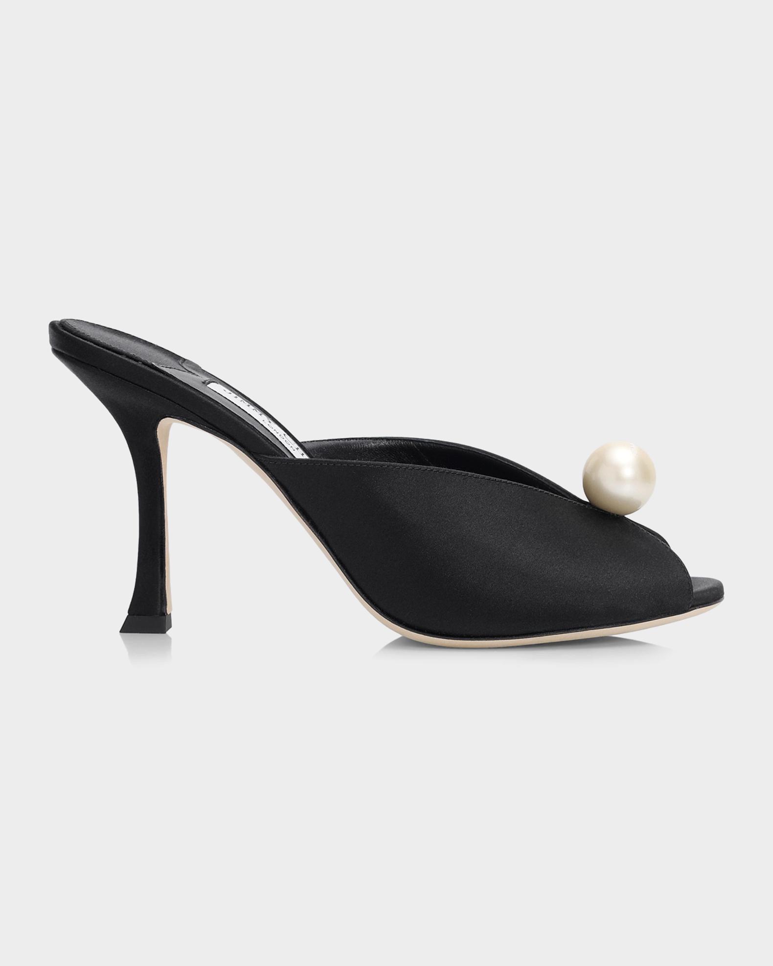 Jimmy Choo 90mm Ziri Satin Mule Pumps | Neiman Marcus