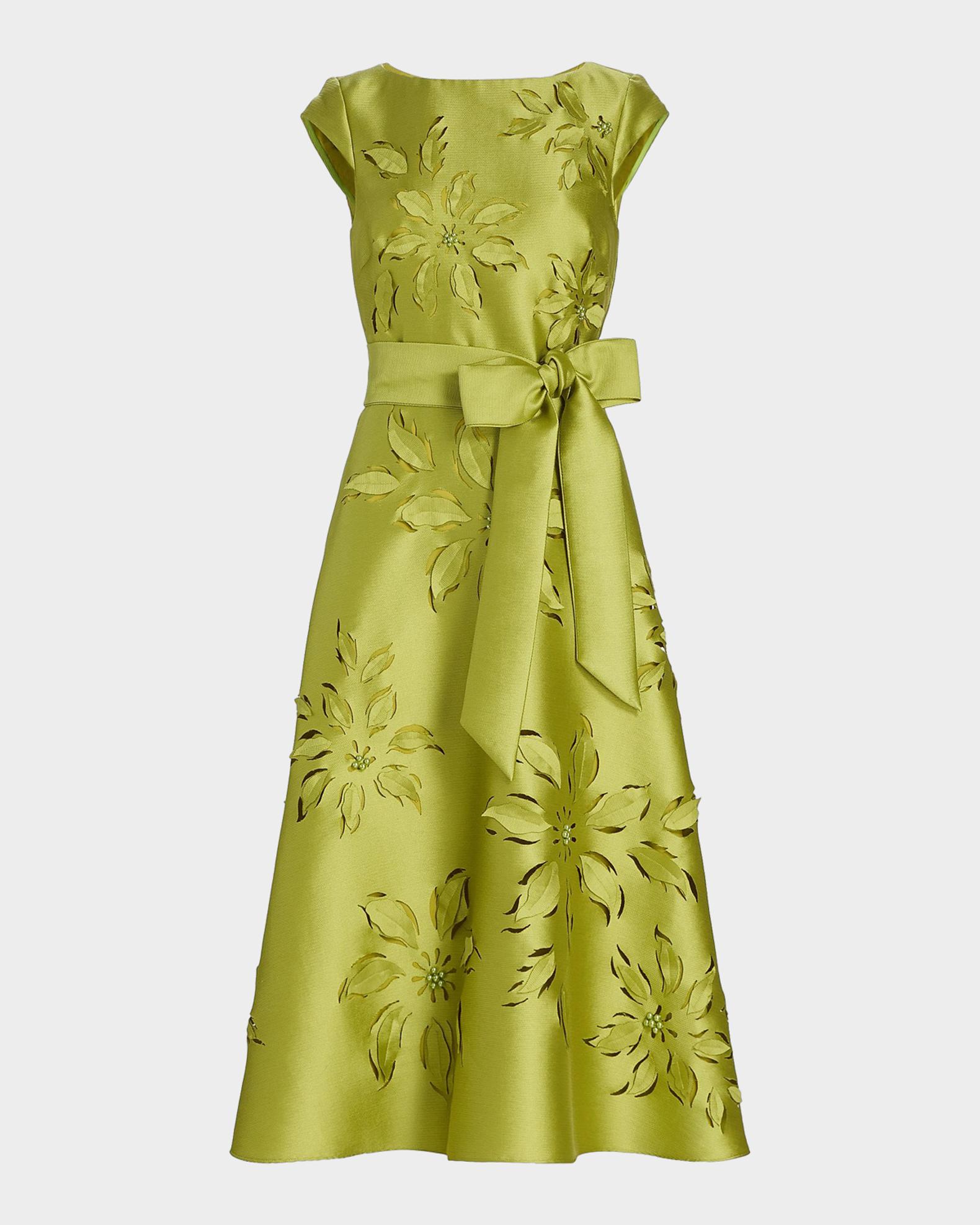 badgley mischka laser cut dress Laser-Cut Floral-Embroidered Tie-Waist Midi Cocktail dress Size (Please refer to our size chart):XL LowStock:43781195890739 MY GOOD SIDE LEOPARD dimensional blooms and shimmering
