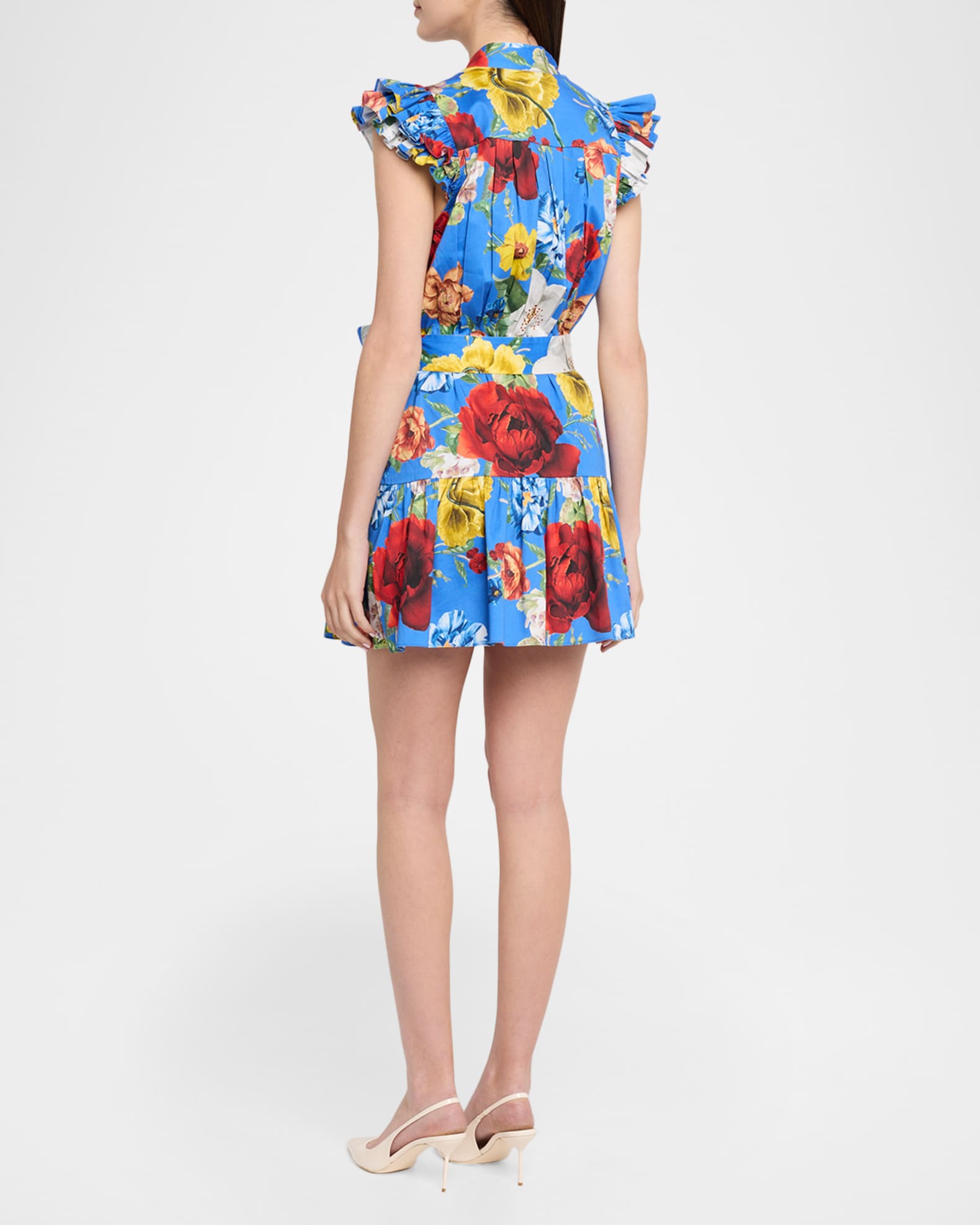 alice and olivia cora mini dress CORA MINI SHIRT DRESS in REGAL RETREAT