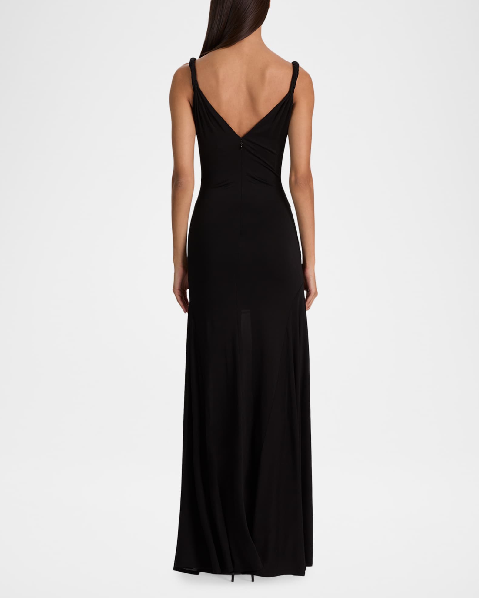 ALICE + OLIVIA Bianca Twist-Strap Maxi Dress | Neiman Marcus