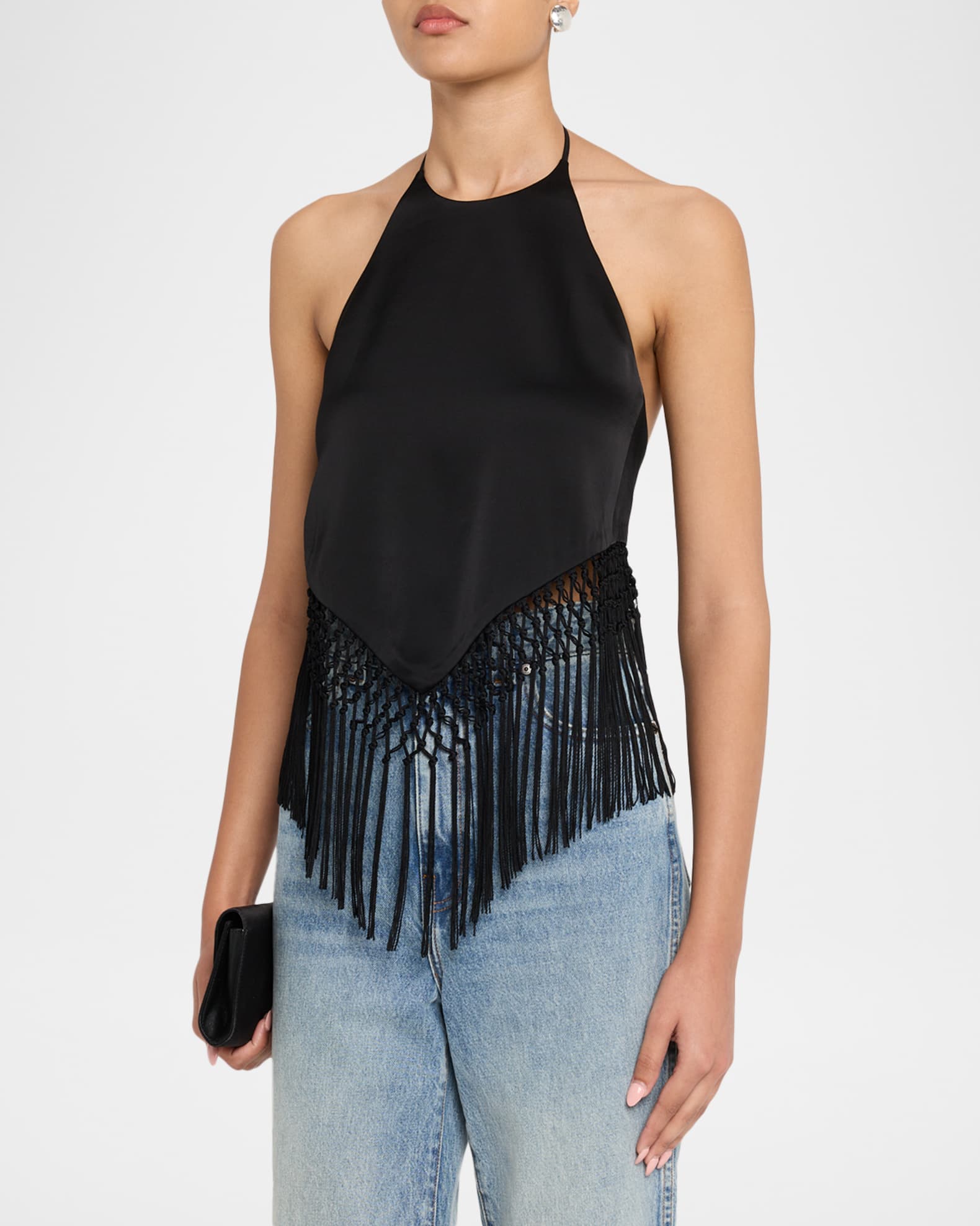 acka.lame fringe tops