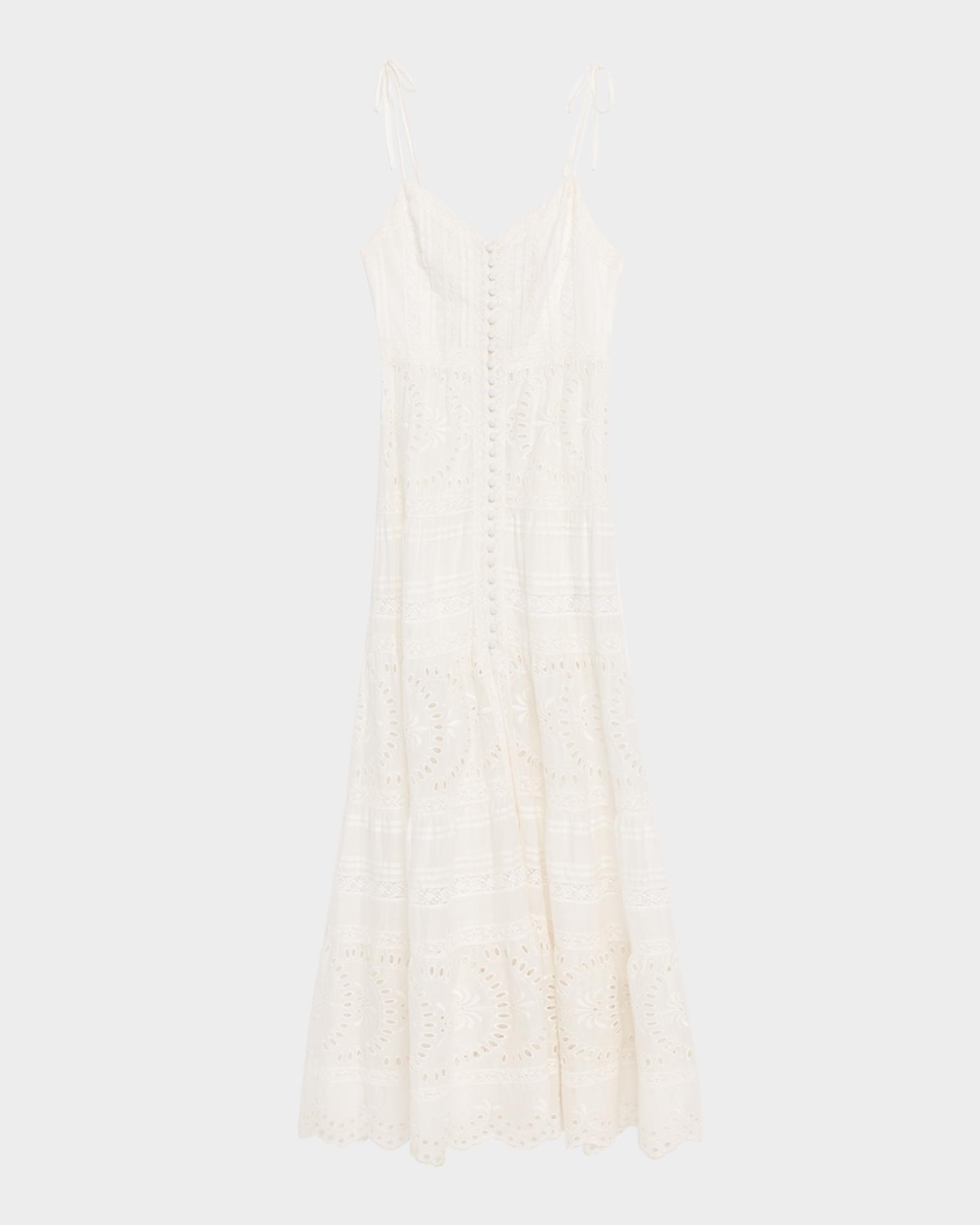 ALICE + OLIVIA Shanti Embroidered Cotton Maxi Dress | Neiman Marcus