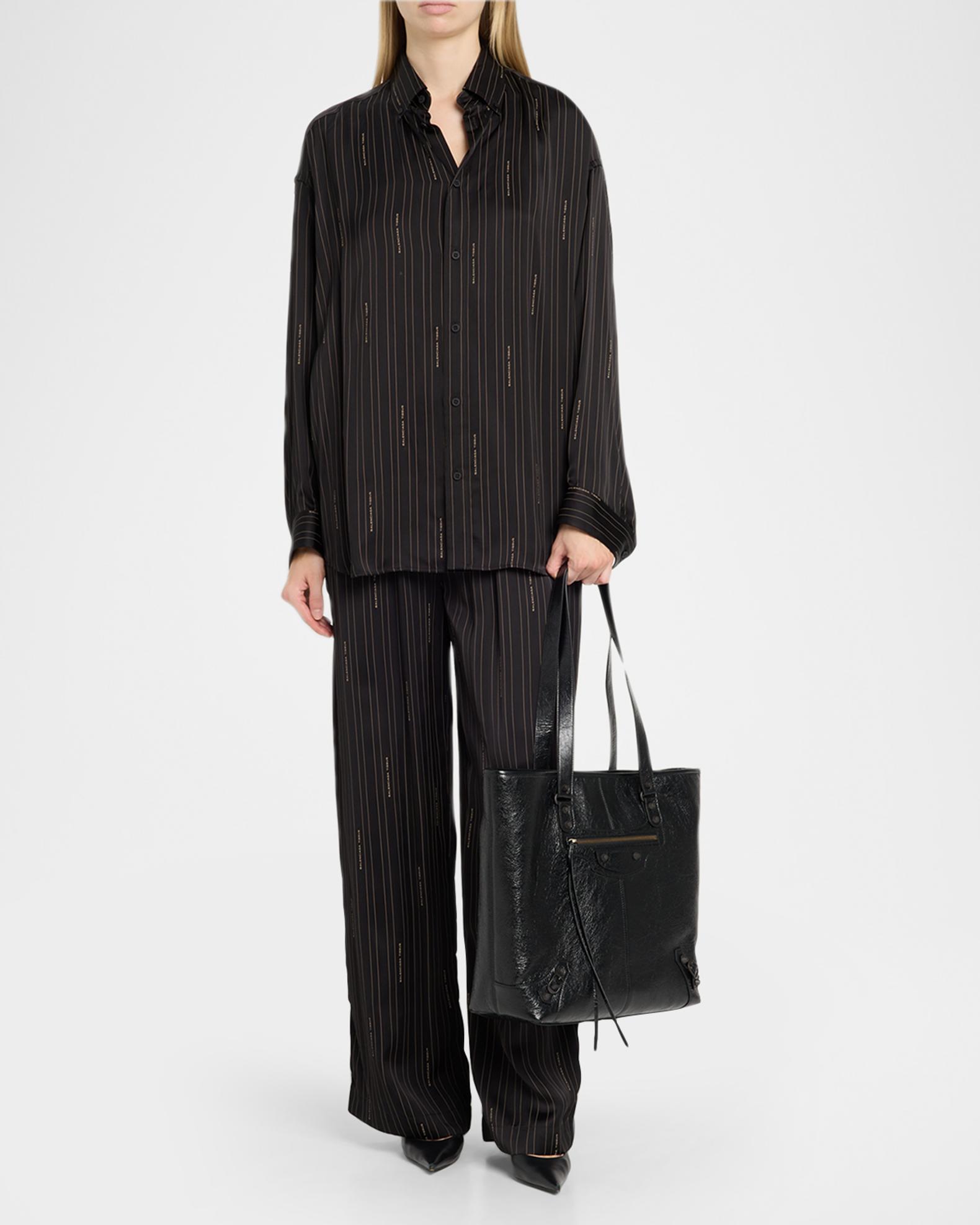 Balenciaga Men's Le City Cabas Tote Bag in Arena Lambskin | Neiman