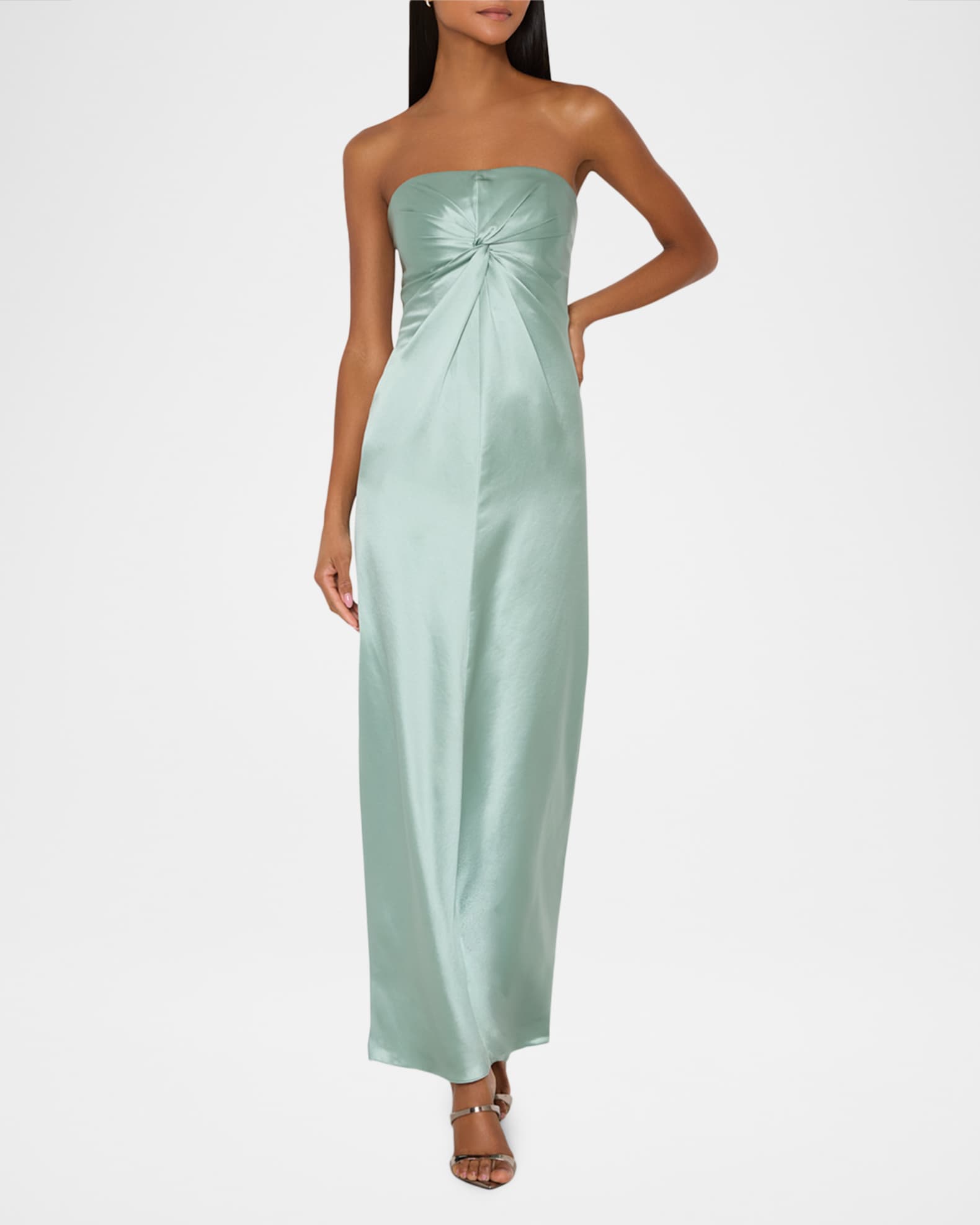 milly strapless dress Pleated Midi especially for brides Milly Women's Kait Strapless Tiled