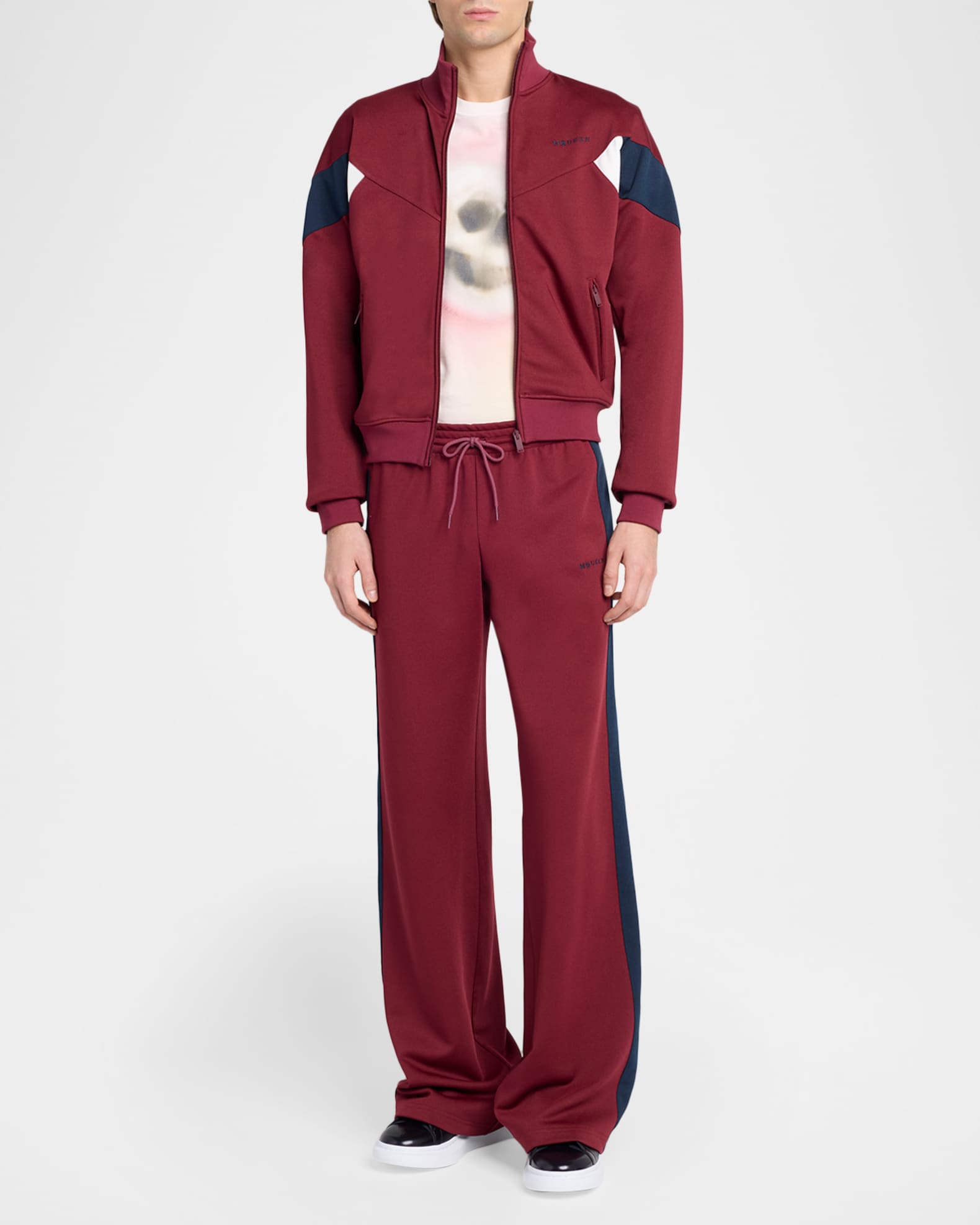 McQueen Men's Technical Loopback Wide Leg Track Pants | Neiman Marcus