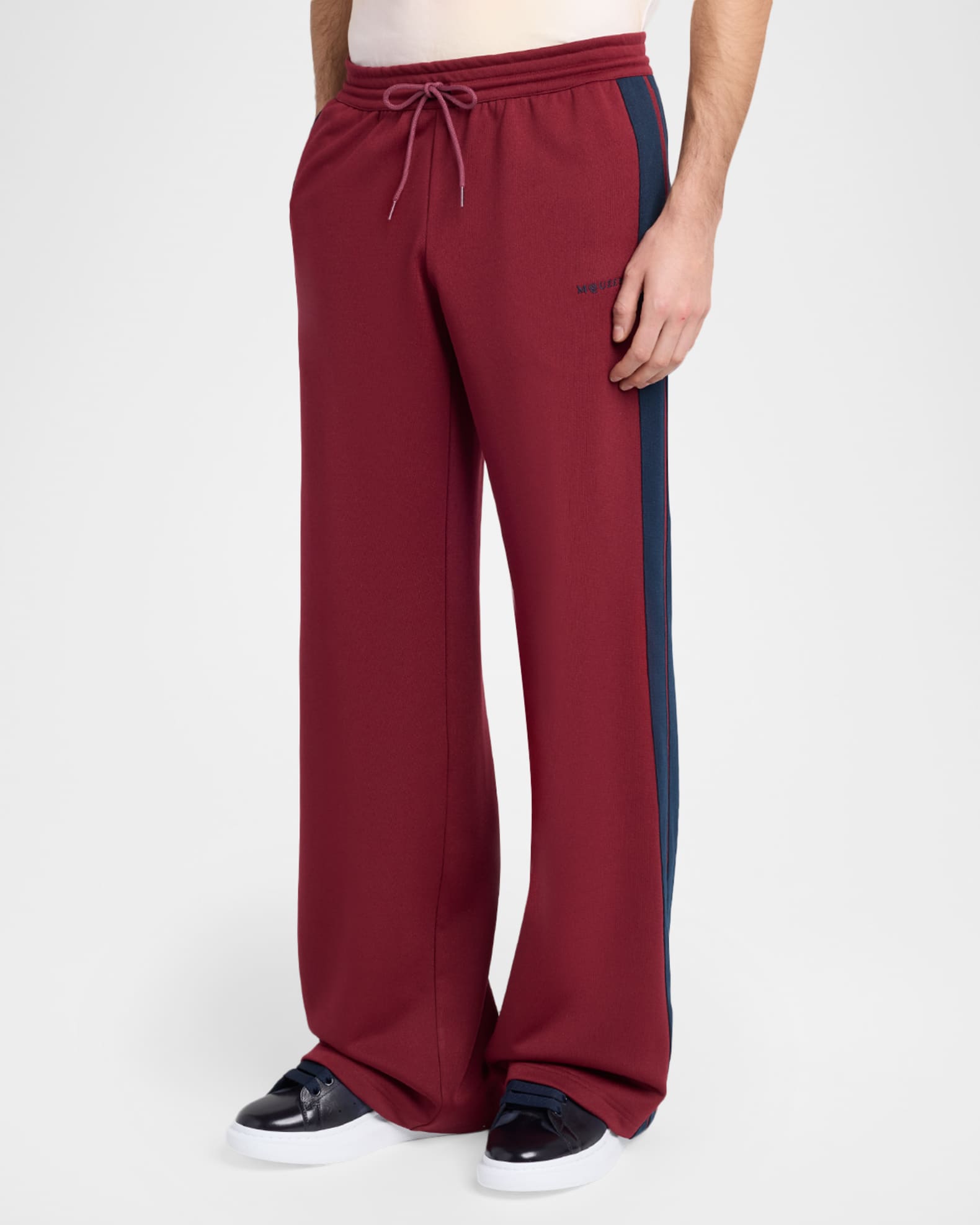 McQueen Men's Technical Loopback Wide Leg Track Pants | Neiman Marcus