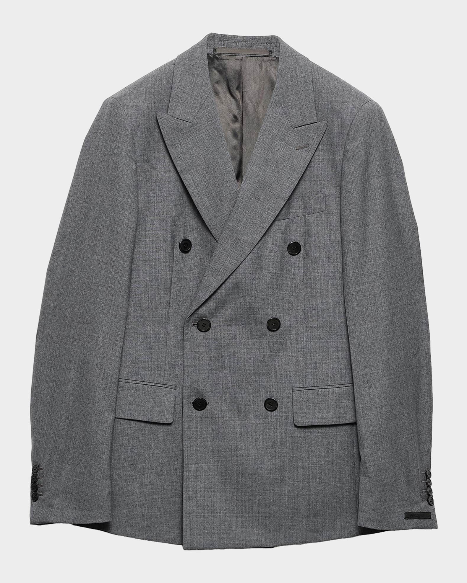 Prada Men's Double-Breasted Wool Jacket | Neiman Marcus