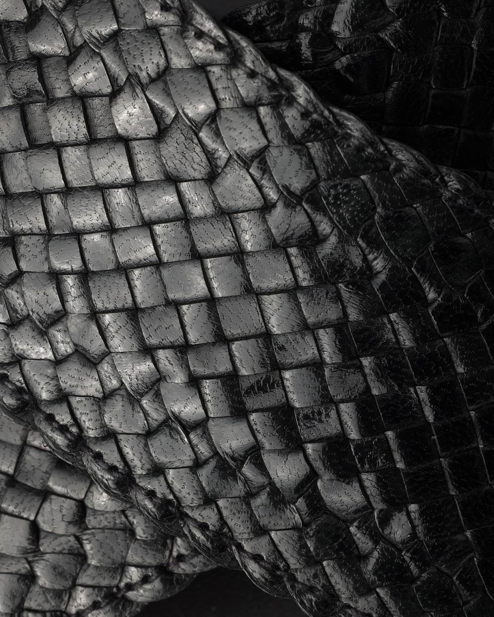 Prada Men's Woven Leather Cross-Strap Slides | Neiman Marcus