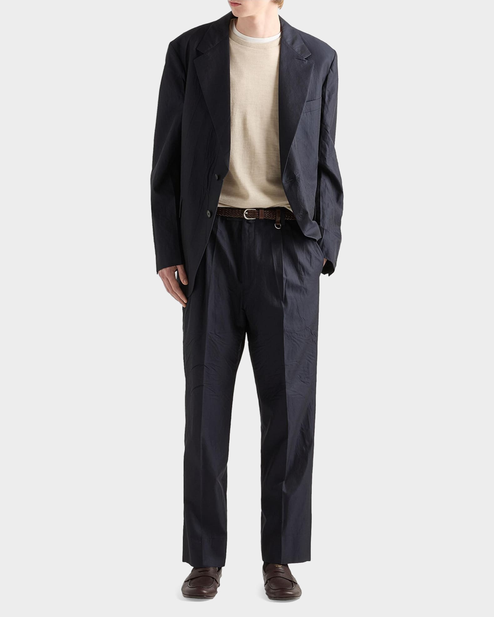 Prada Men's Cotton and Silk Pants | Neiman Marcus